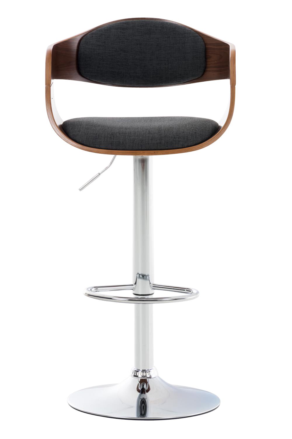 Barhocker Kingston C Stoff, walnuss/dunkelgrau