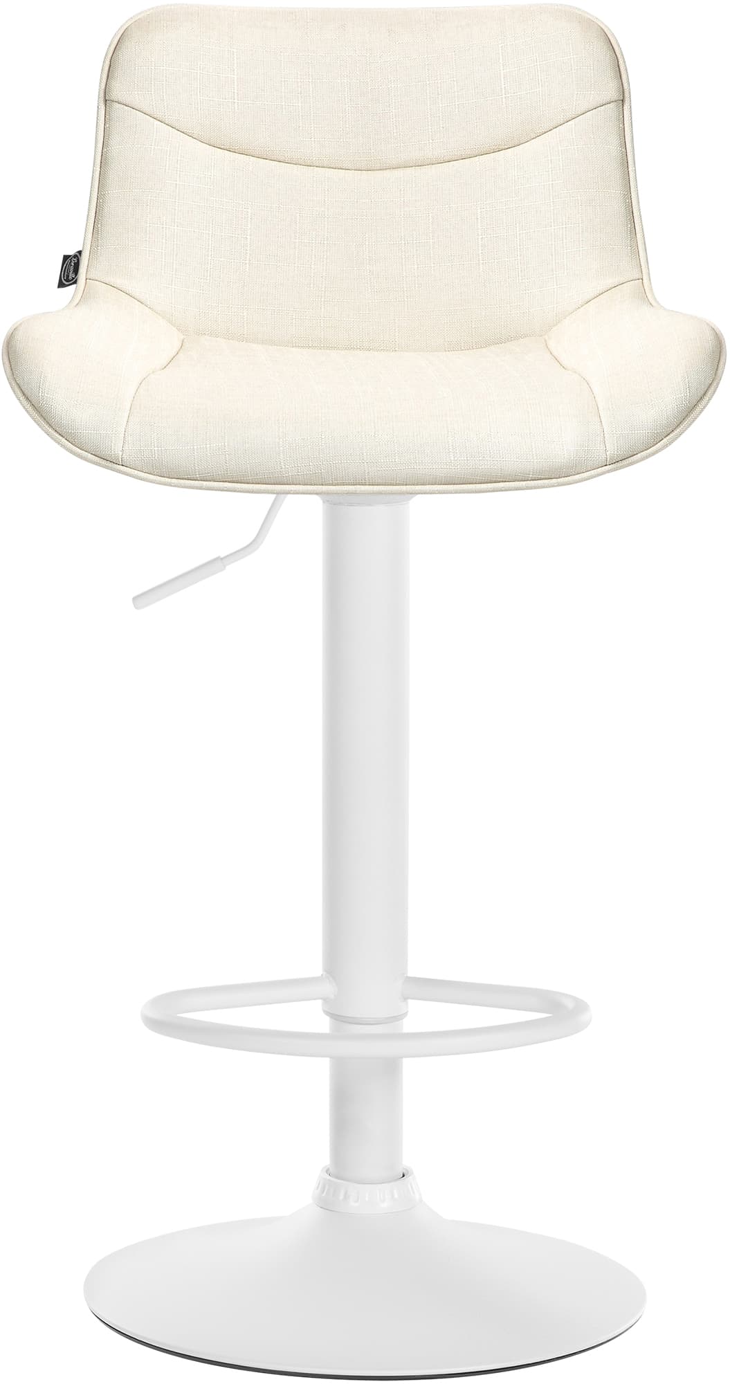 2er Set Barhocker Vonore Stoff weiß, creme