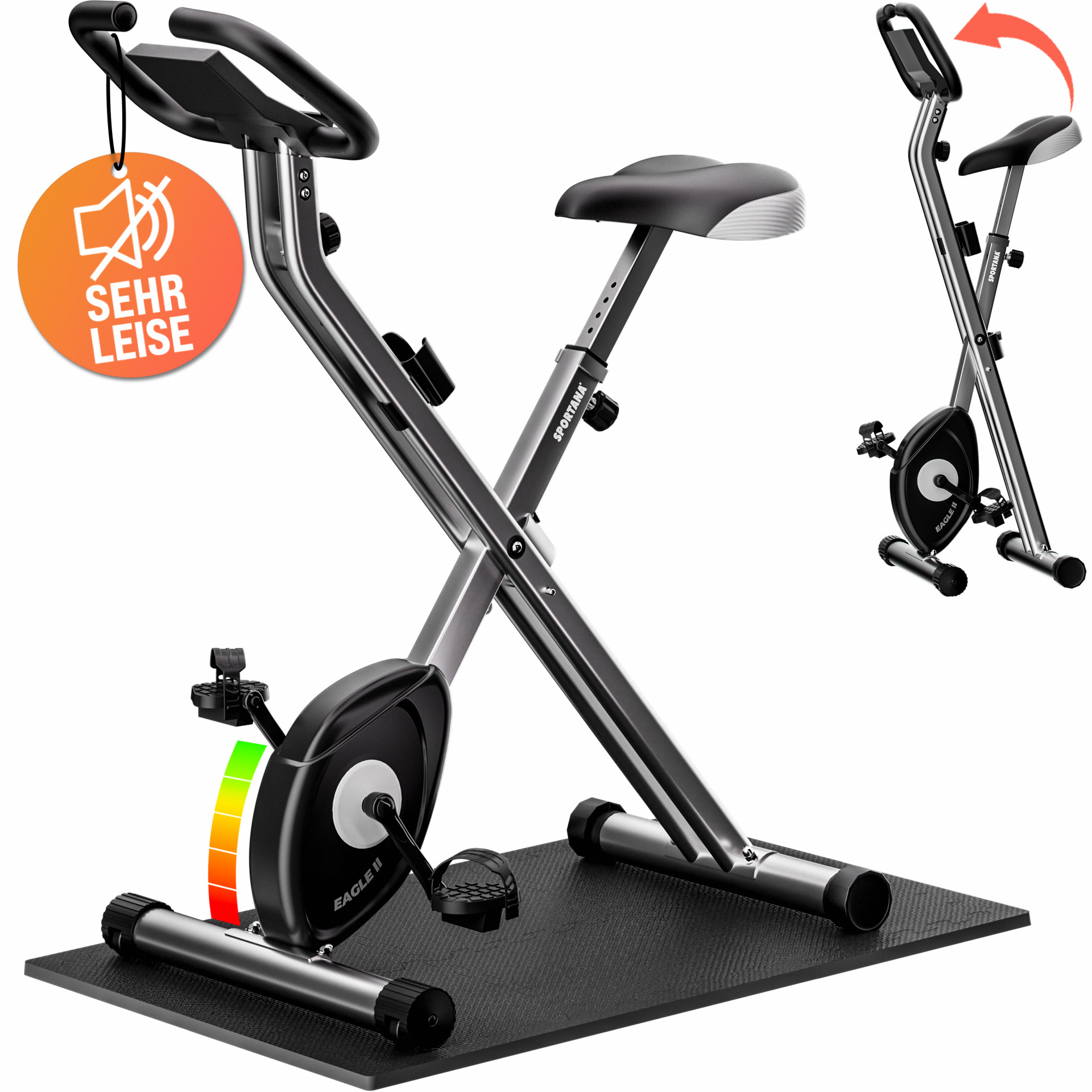 Heimtrainer Fahrrad Eagle2 71x44x110cm klappbar