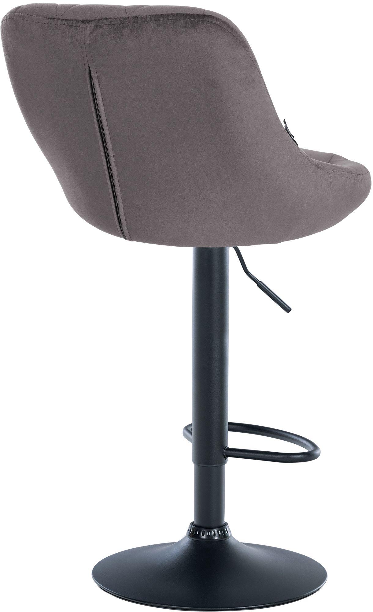 2er Set Barhocker Lazio Samt schwarz, grau