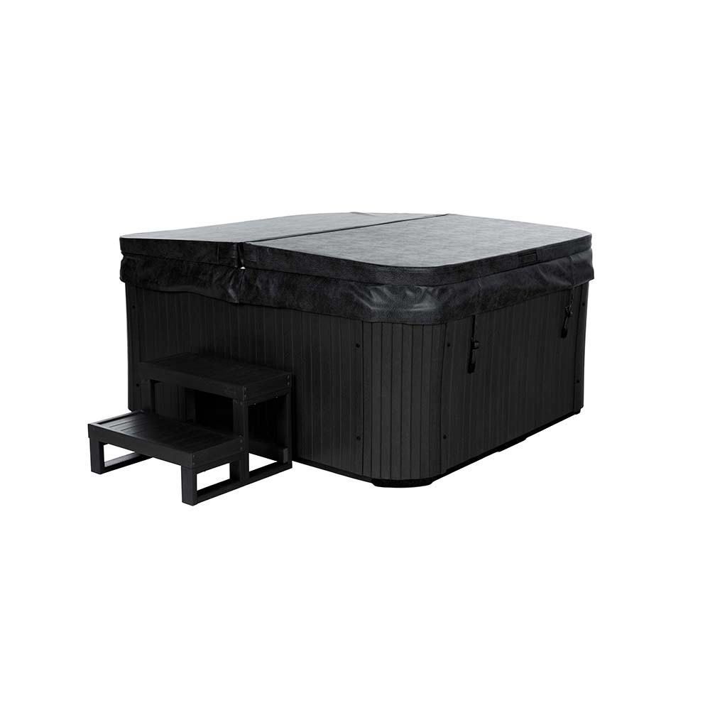Outdoor Whirlpool mit Treppe und Thermoabdeckung SEA STAR 180 x 160 cm 4 Personen