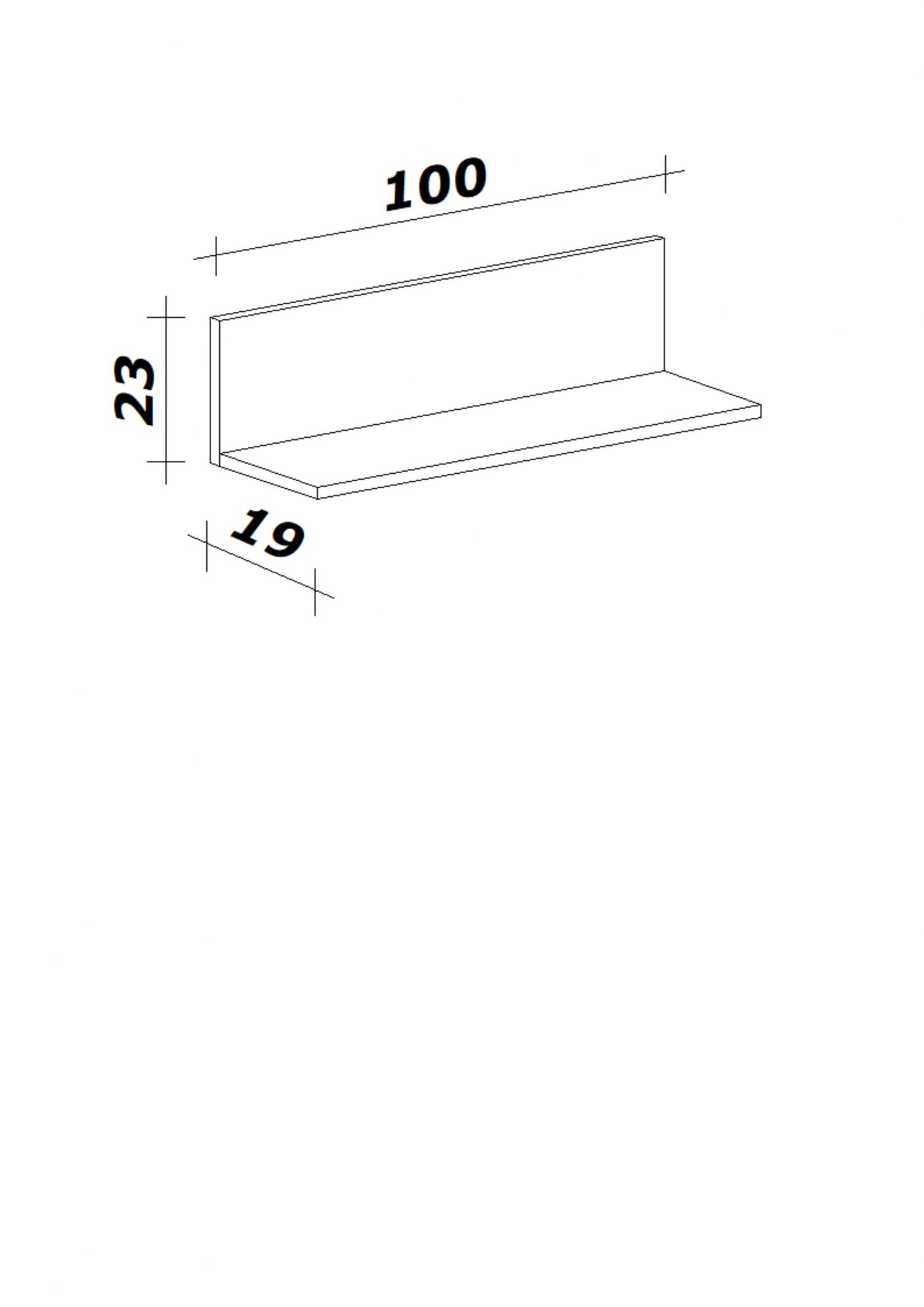 Wandregal CARA 100x23 cm