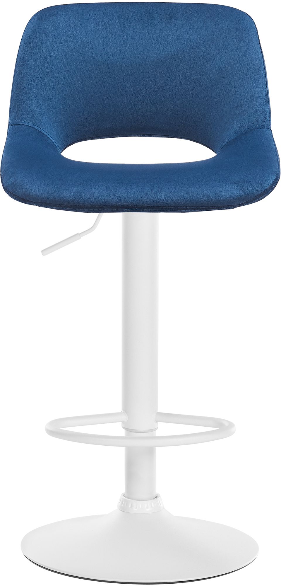 2er Set Barhocker Camden Samt weiß, blau