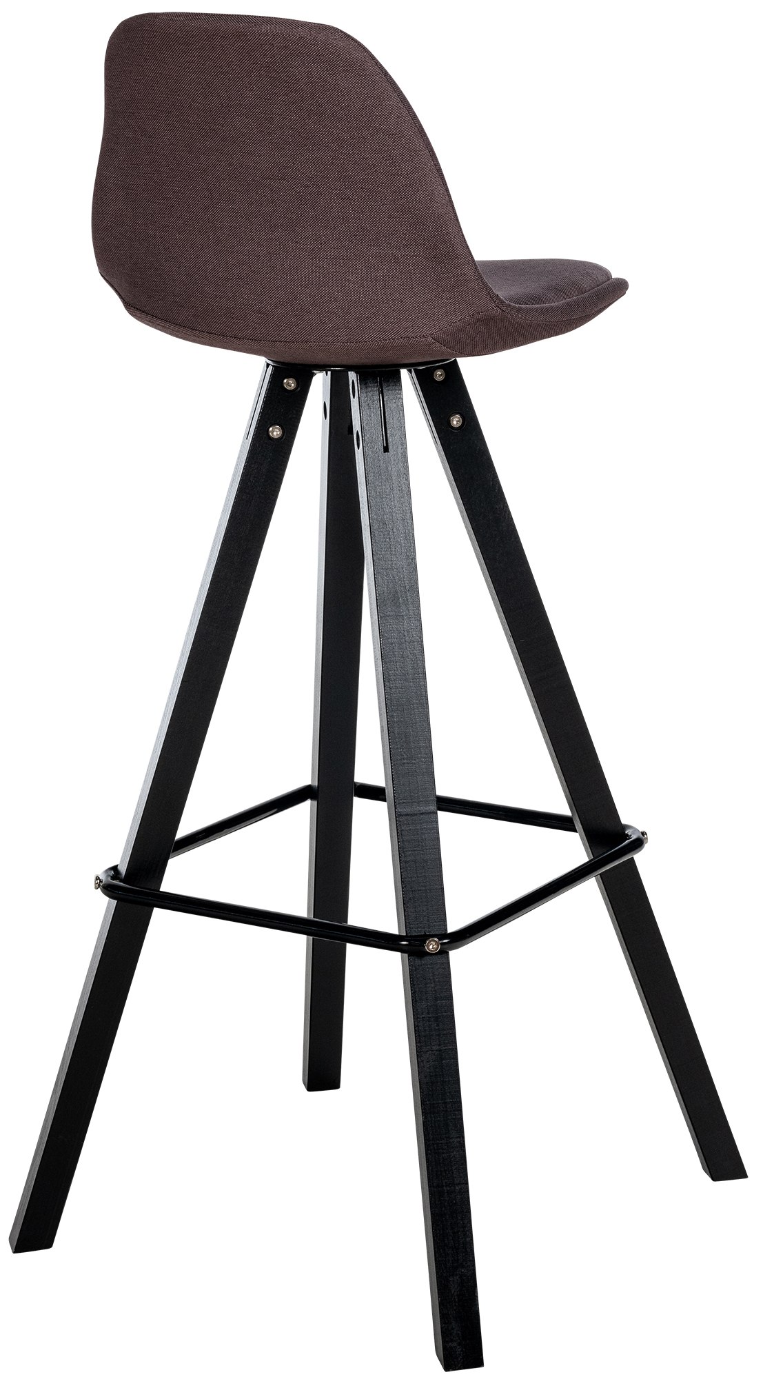Barhocker Corbin Stoff Square schwarz, braun
