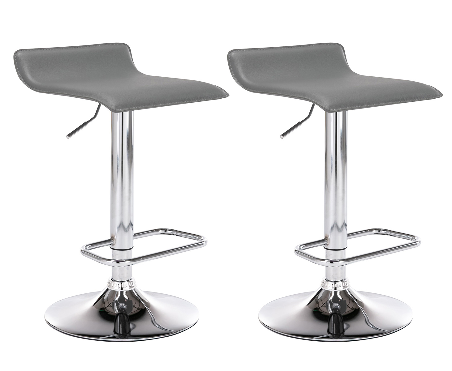 2er Set Barhocker Dyn, grau