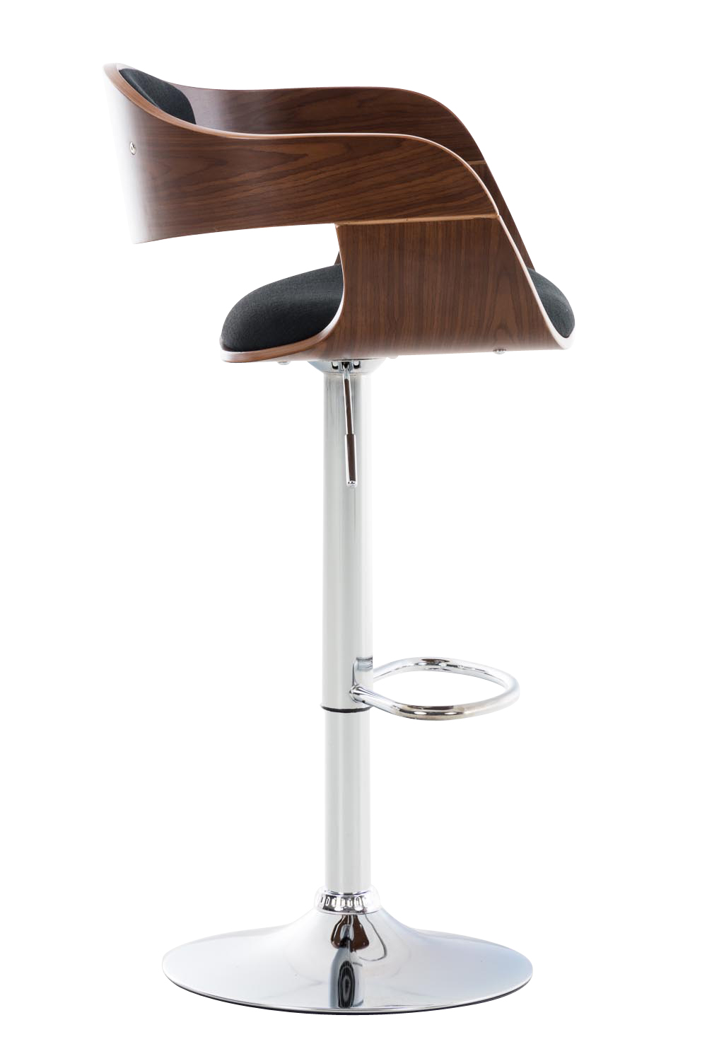 Barhocker Kingston C Stoff, walnuss/schwarz