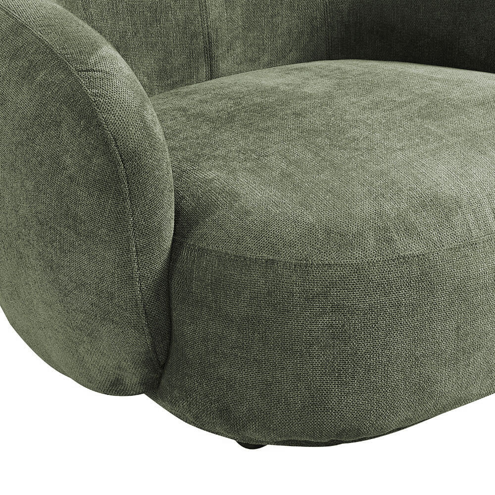 Sessel CASARA Webstoff Dunkelgrün - 99 x 104 x 72 cm