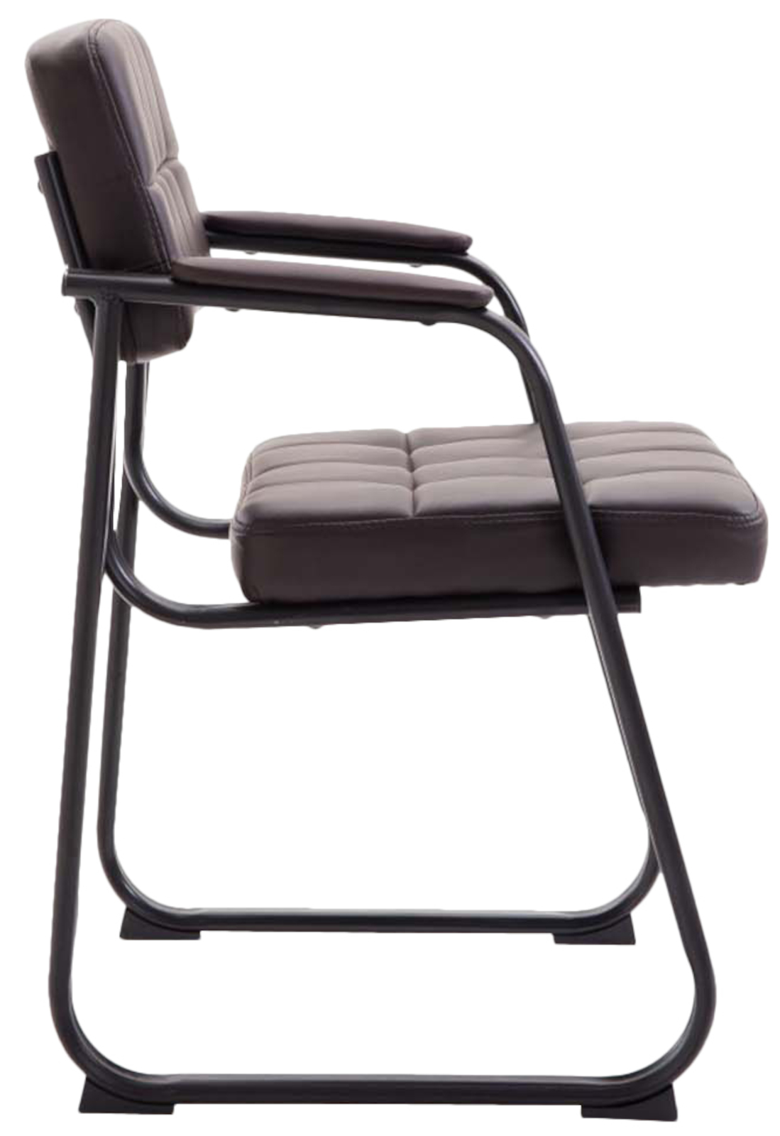 2er Set Besucherstühle Canada B Kunstleder, braun