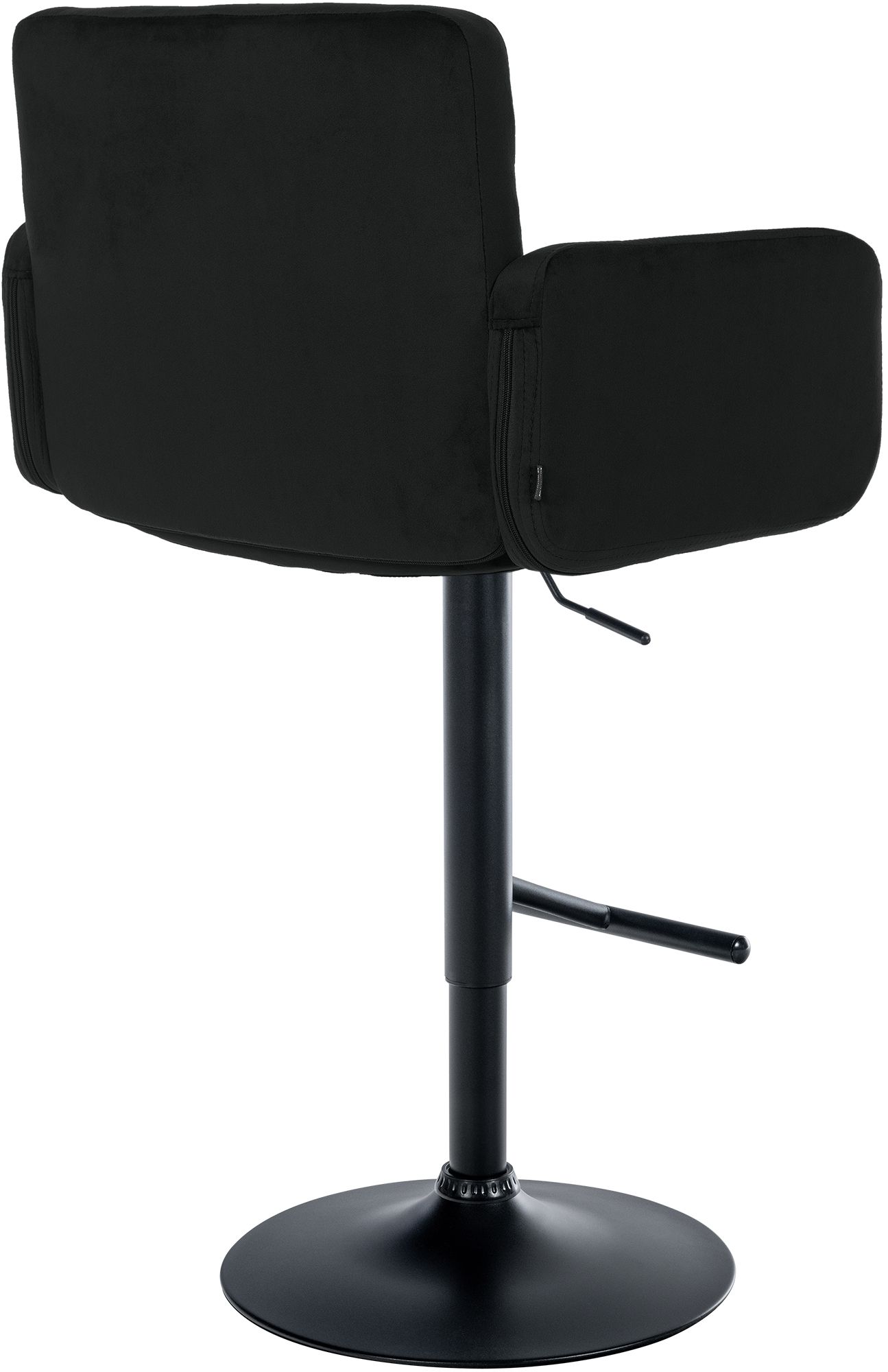 Barhocker Los Angeles Samt schwarz, schwarz