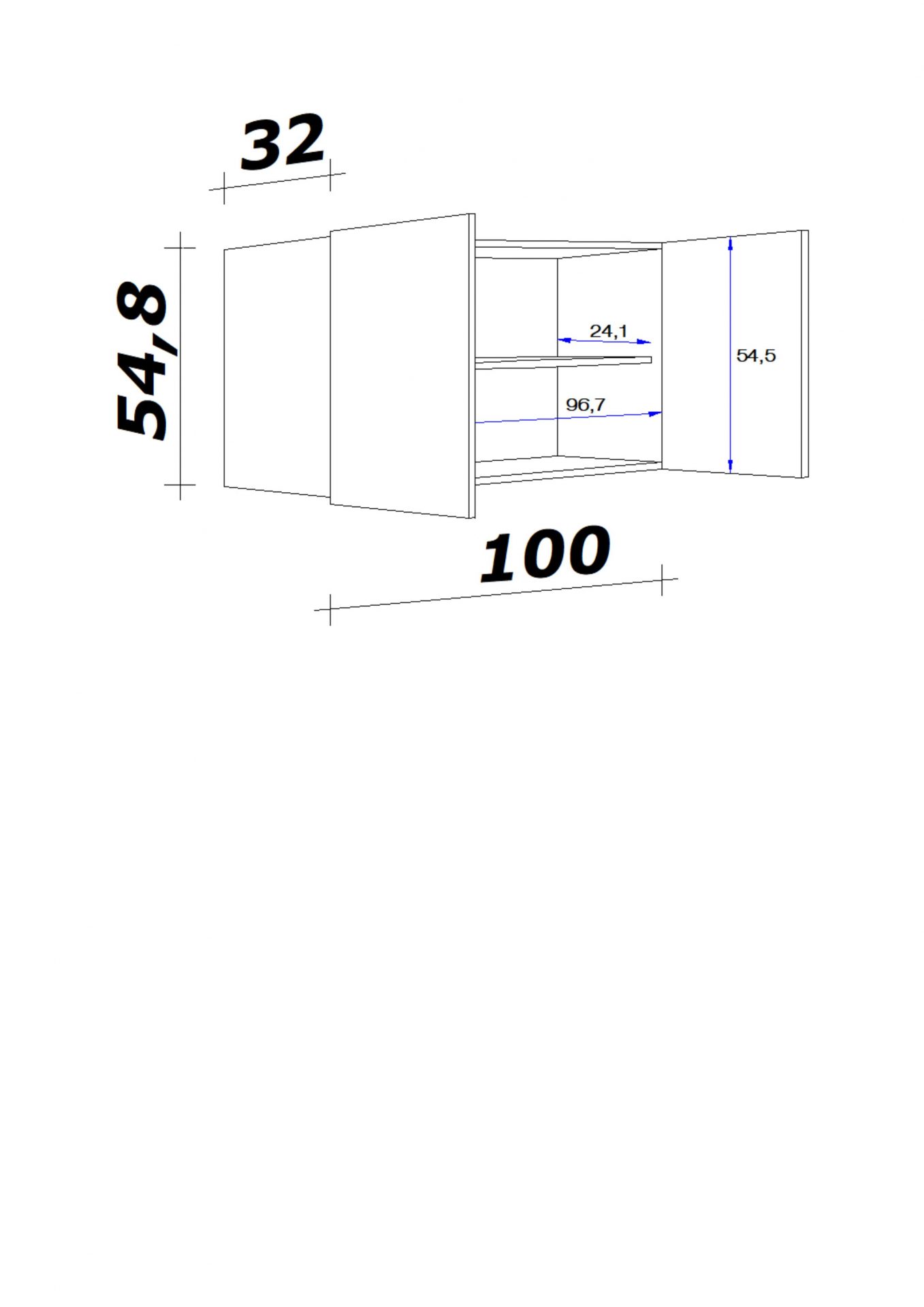 Hängeschrank SAMOA 100x55 cm