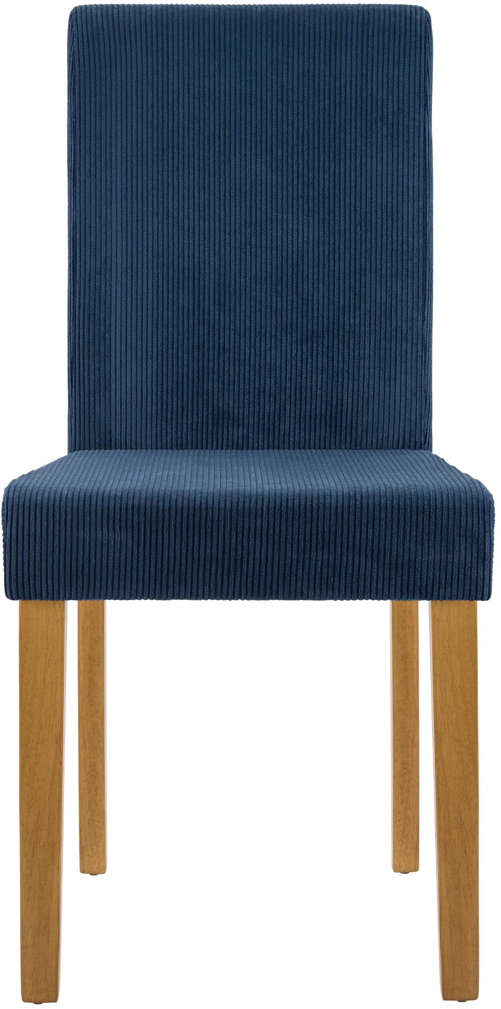 2er Set Esszimmerstuhl Ina Cord antik hell, blau