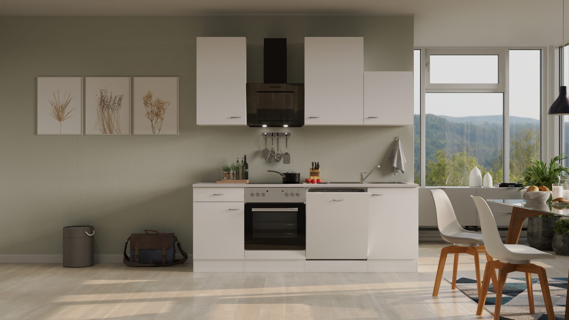 Küchenzeile WITO 220 cm mit E-Geräten