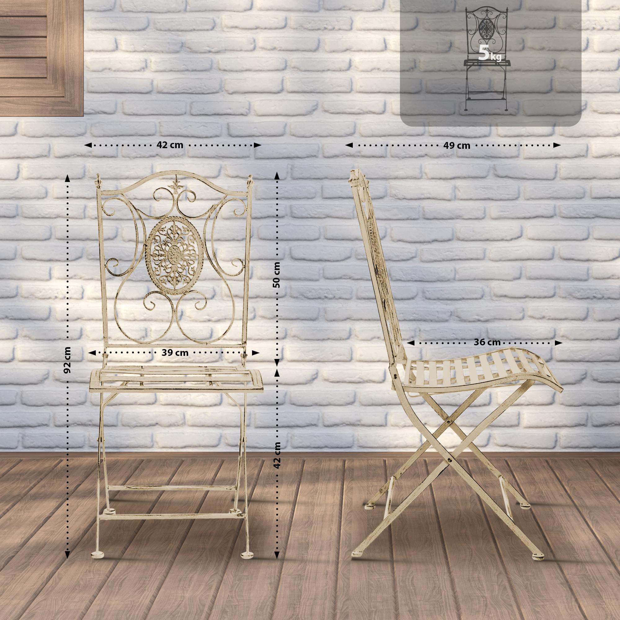 2er Set Stühle Sibell, antik-creme