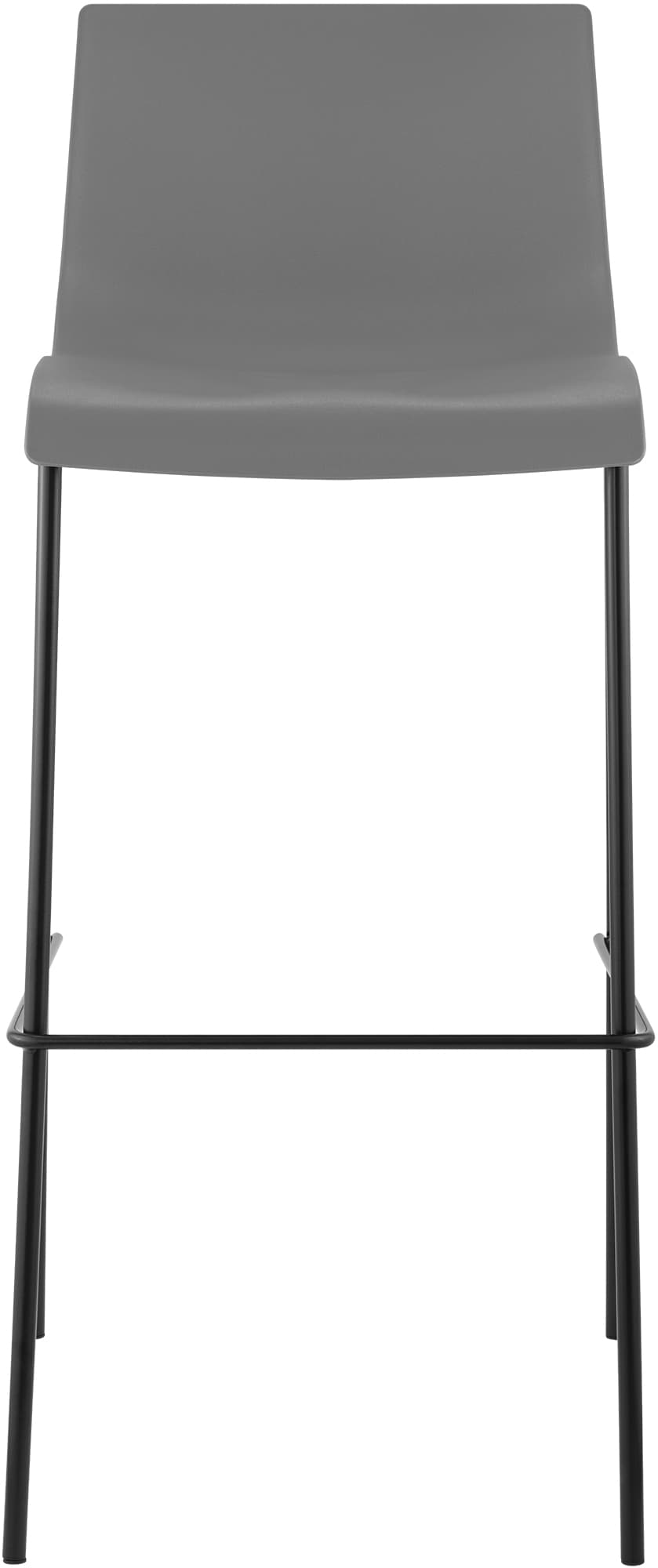 Barhocker Hoover 4-Fuß Gestell schwarz, grau