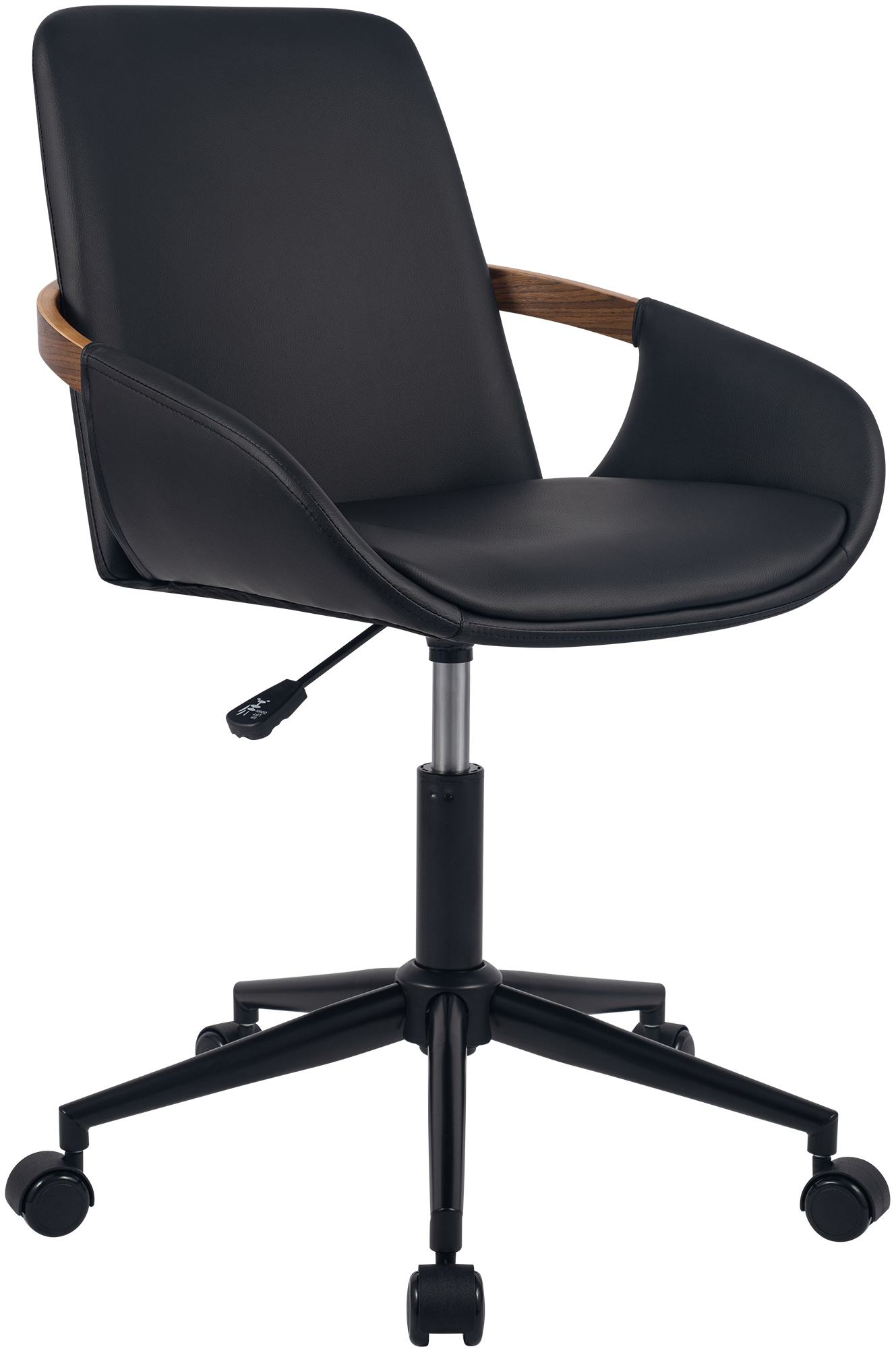 Bürostuhl Daina Kunstleder, walnuss/schwarz