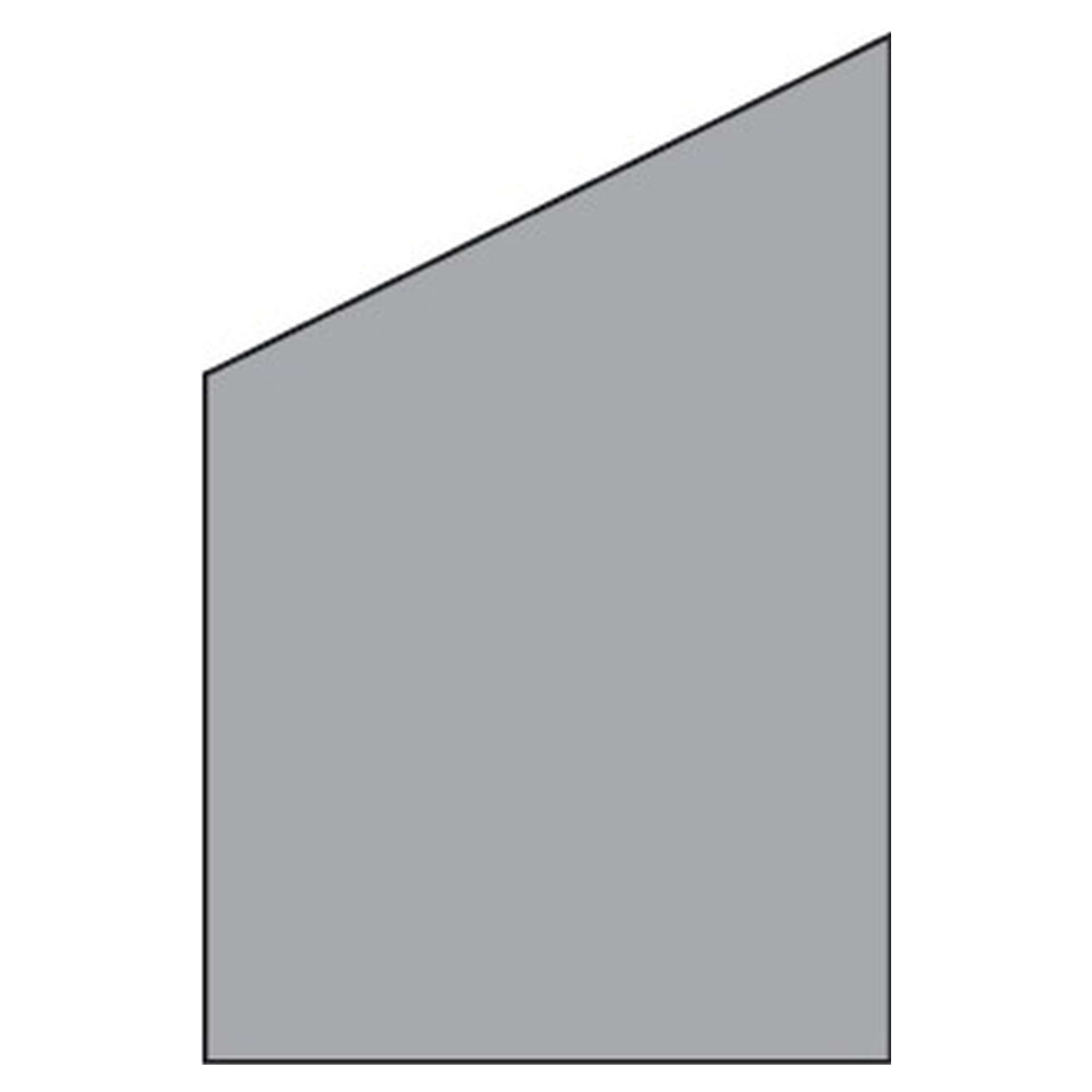 VETRO Glasscheibe ECKE links, B 1200 x H 1200/1800 mm, Vollflächen-Dekor 84, satiniert