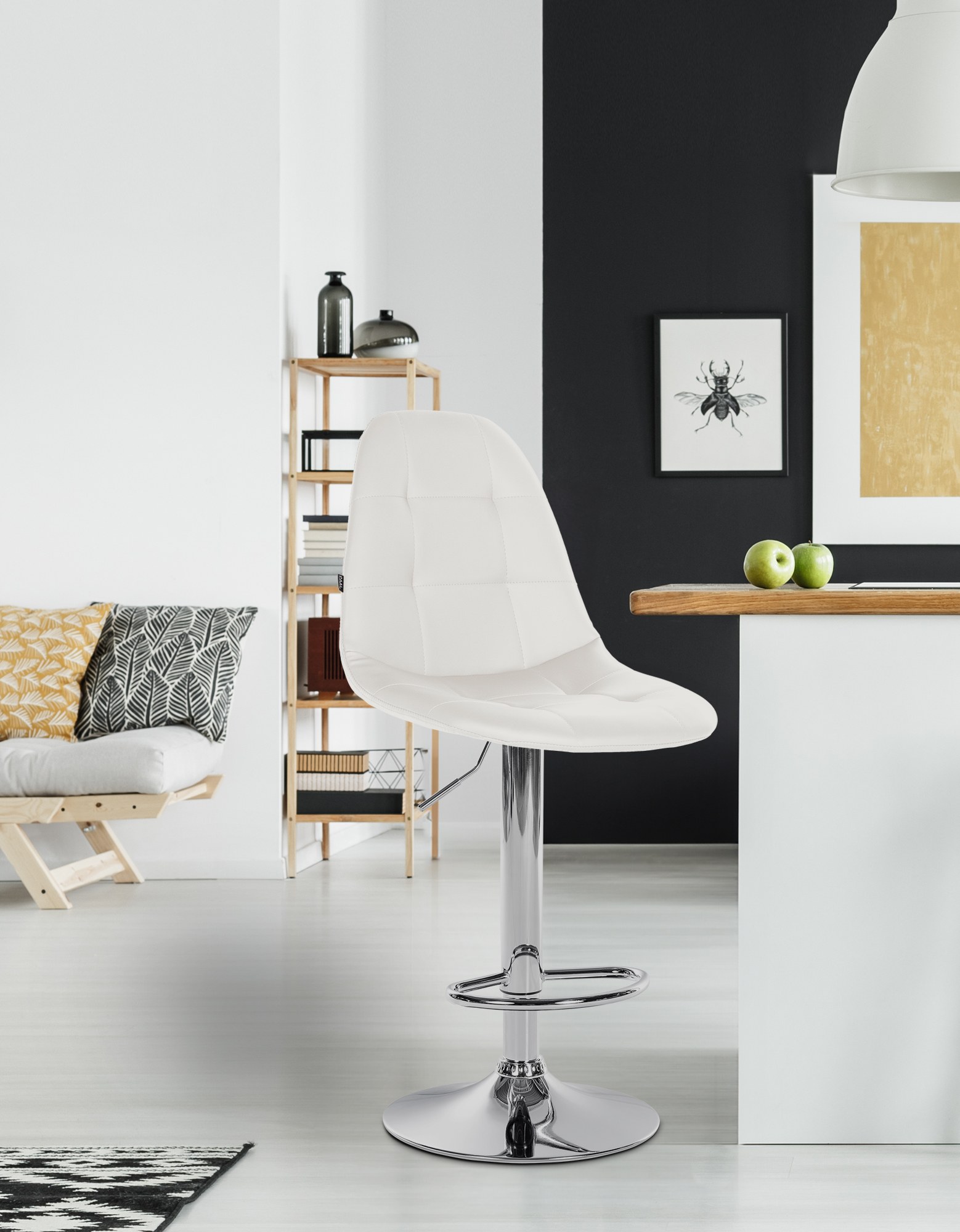 Barhocker Elmore Kunstleder C, weiß