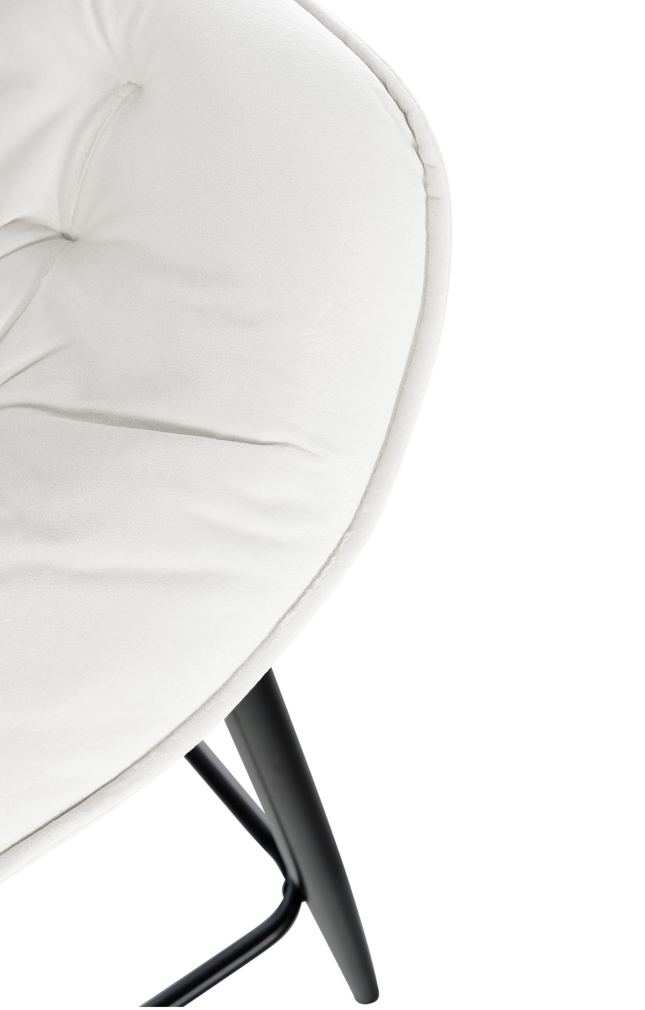 Barhocker Gibson 76 Samt, cremeweiß