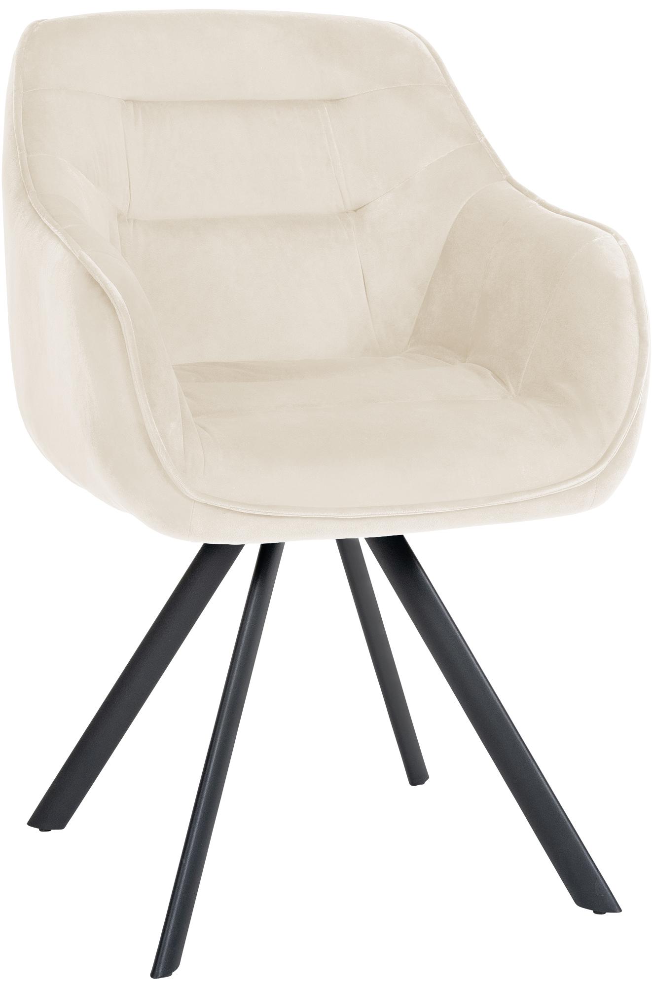 Stuhl Russel Samt, creme