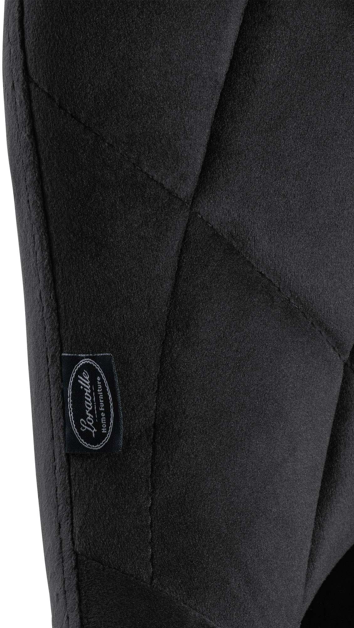 2er Set Barhocker Lazio Samt weiß, schwarz