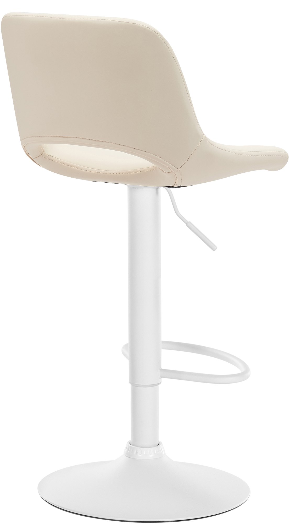 2er Set Barhocker Camden Kunstleder weiß, creme