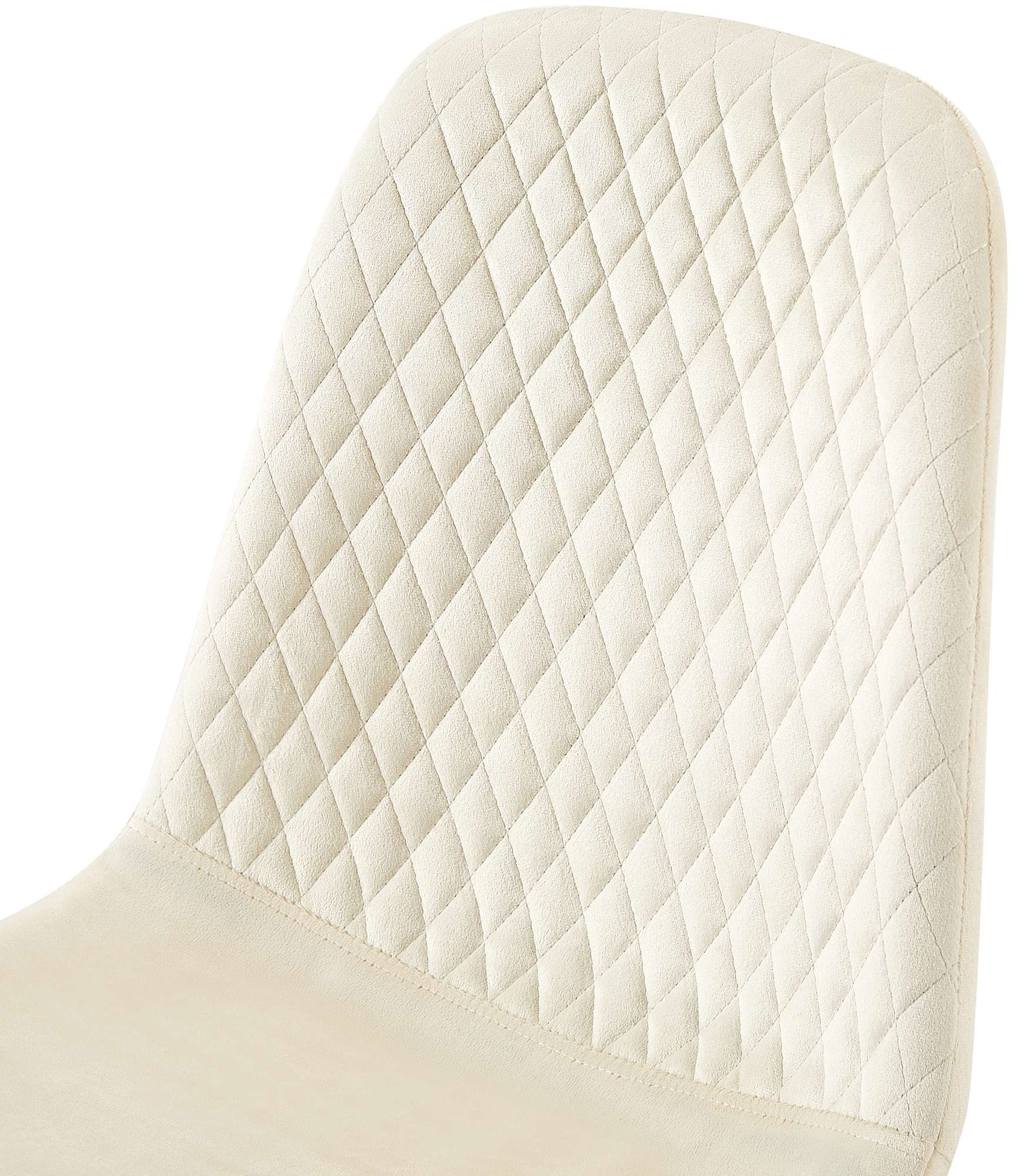 4er Set Stühle Giverny Samt, creme