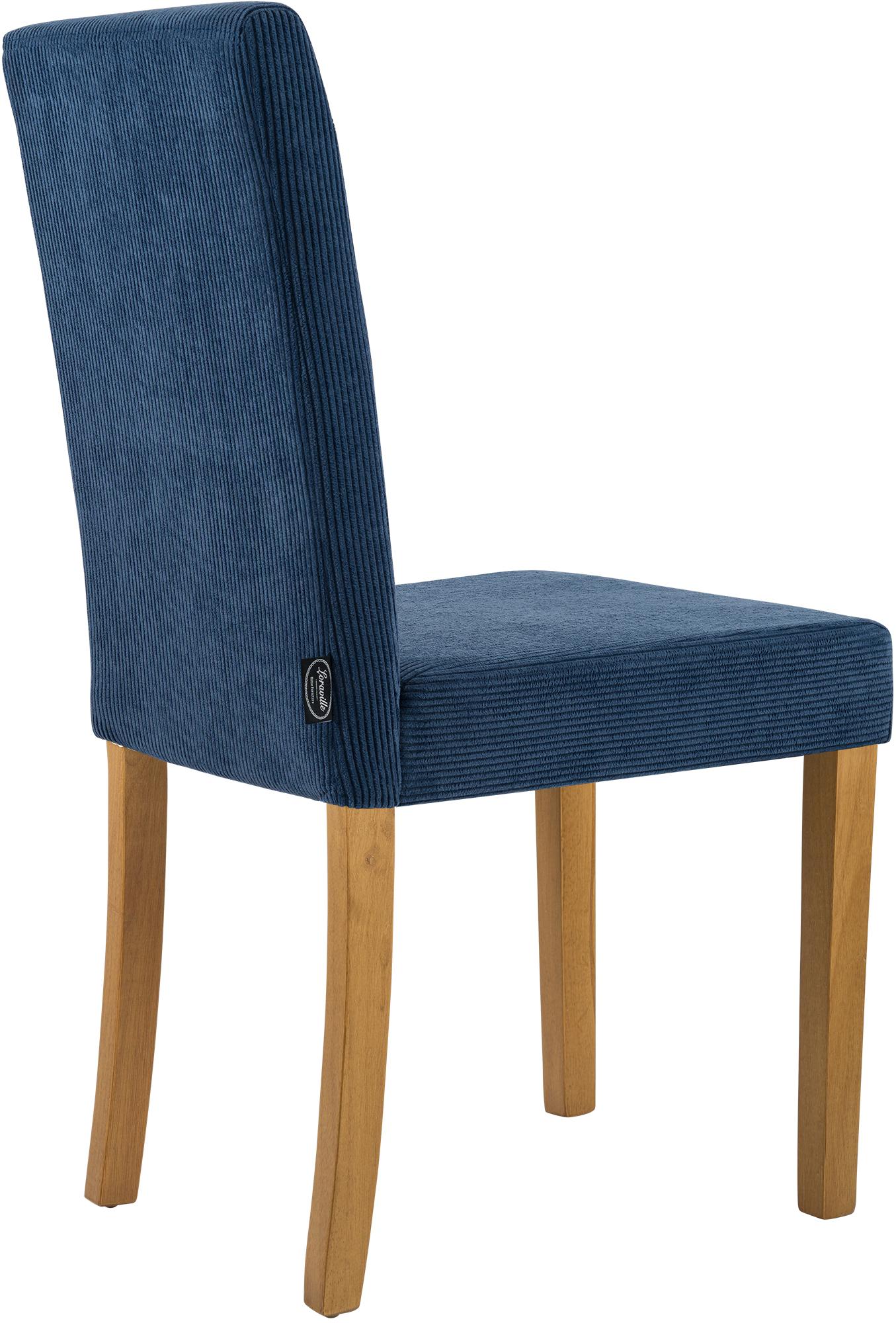 2er Set Esszimmerstuhl Ina Cord antik hell, blau