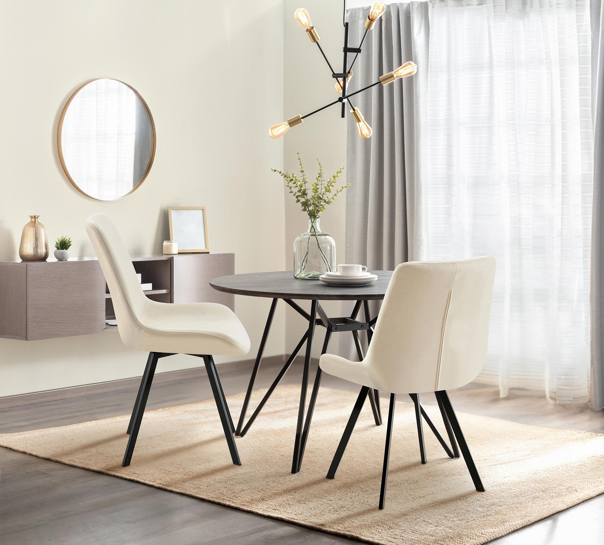 Esszimmerstuhl Lewes Samt, creme