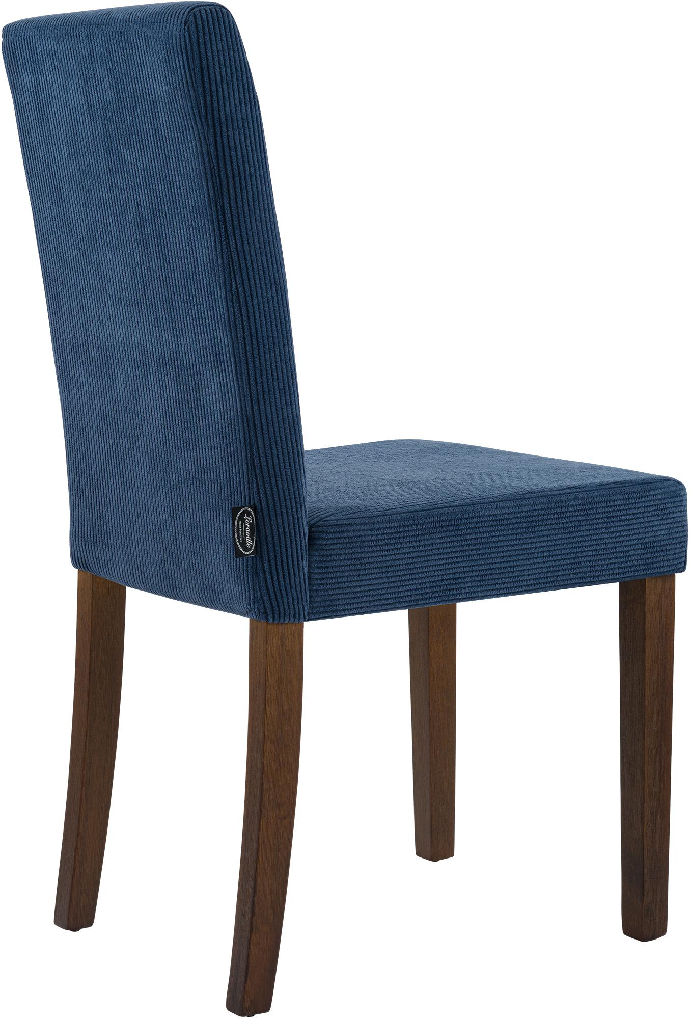 2er Set Esszimmerstuhl Ina Cord antik dunkel, blau