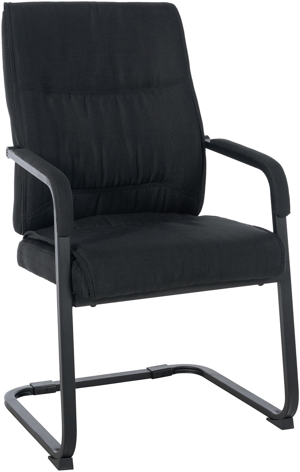 XL Besucherstuhl Anubis Stoff, schwarz/schwarz