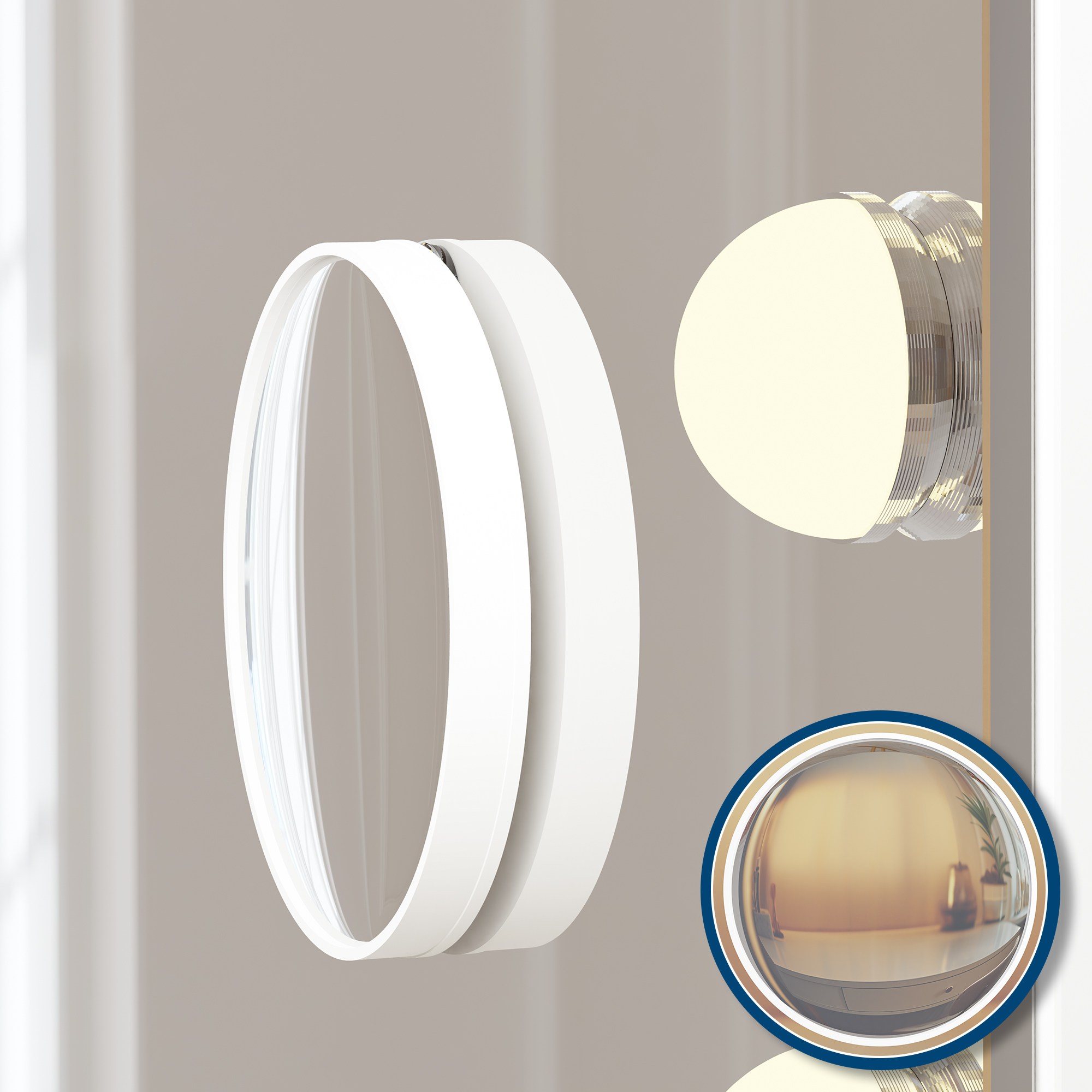 Schminkspiegel Norlina ohne Bluetooth, weiß