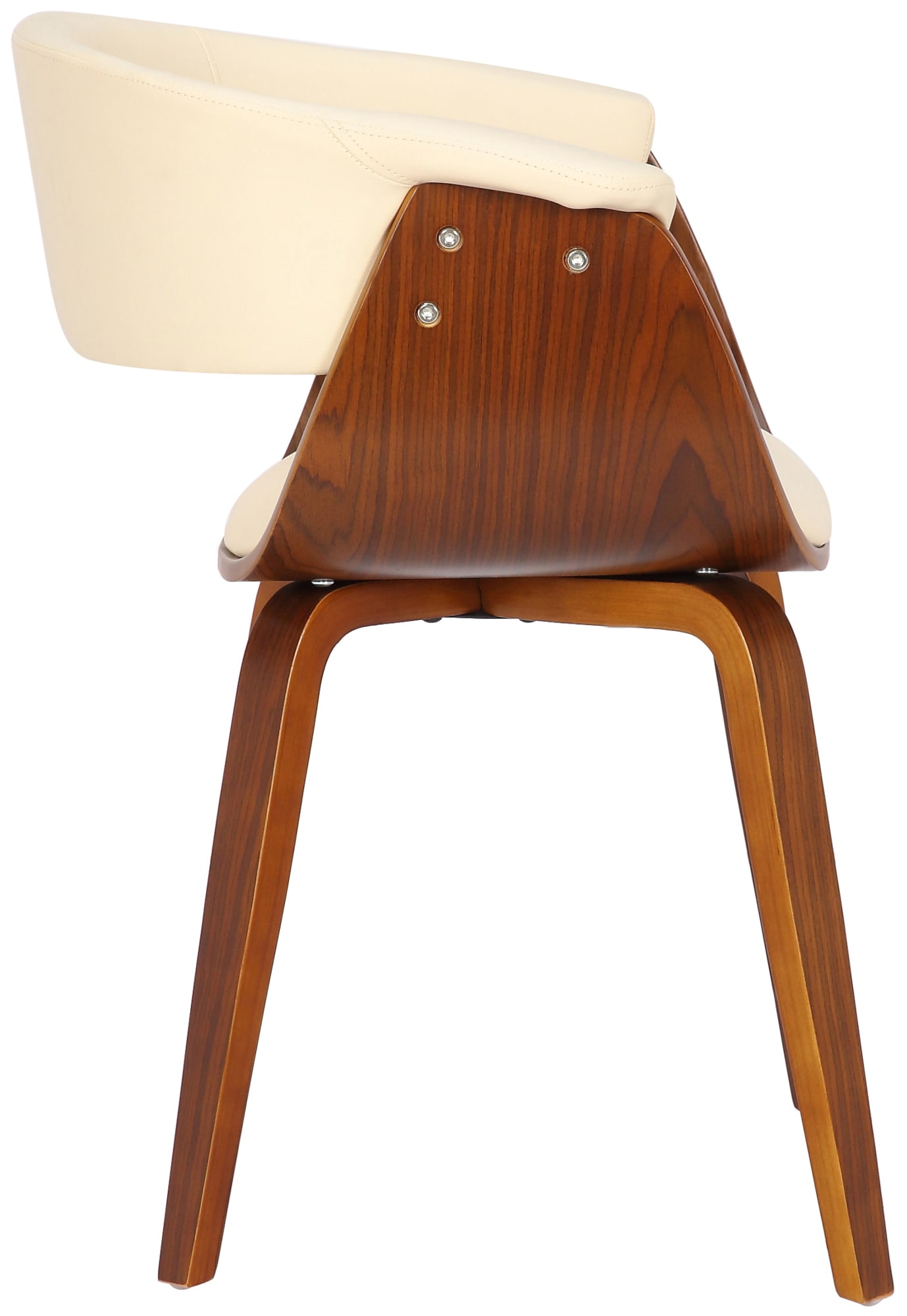 Stuhl Bruce Kunstleder walnuss, creme