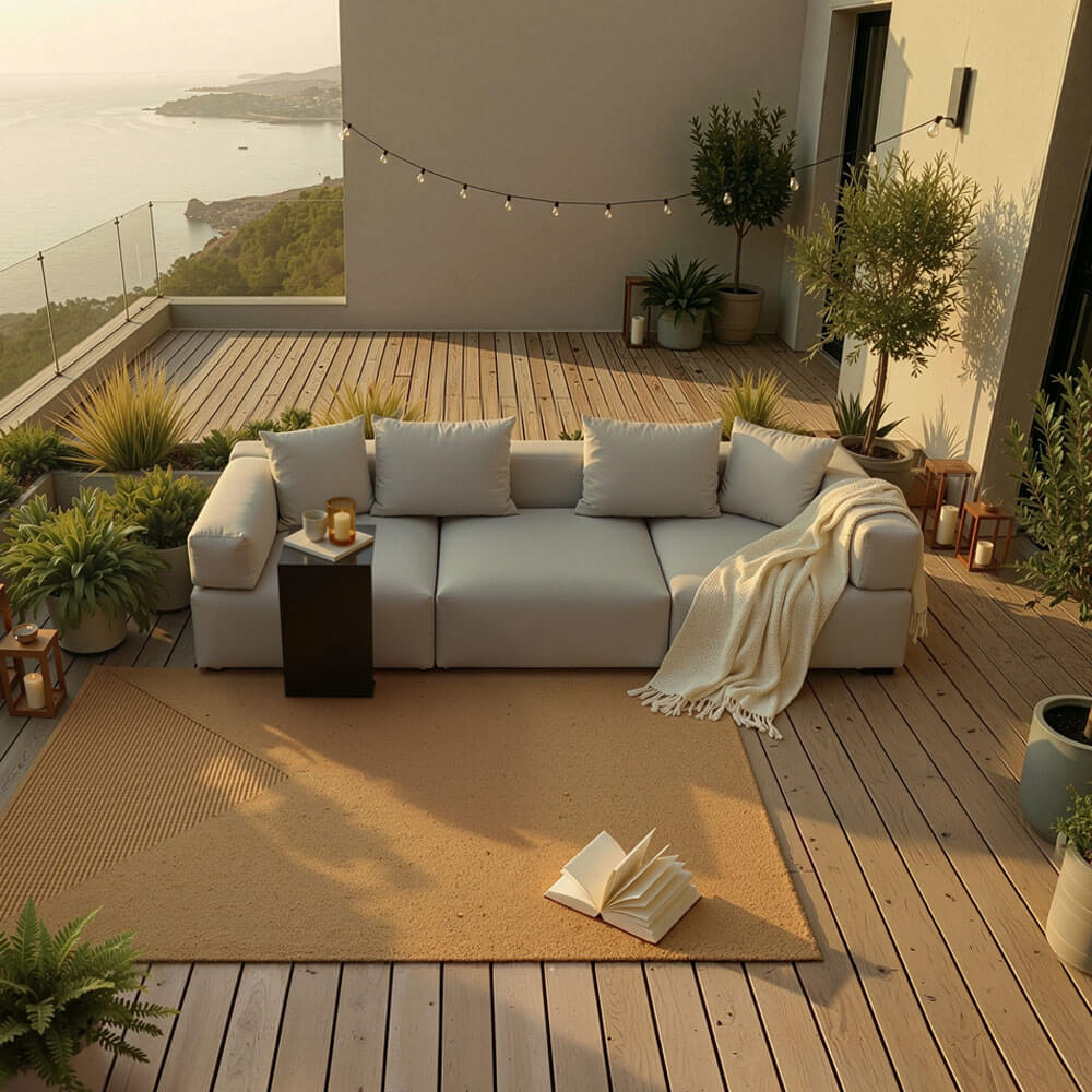 Modulares Outdoor Sofa ALAZIA Hellgrau - L