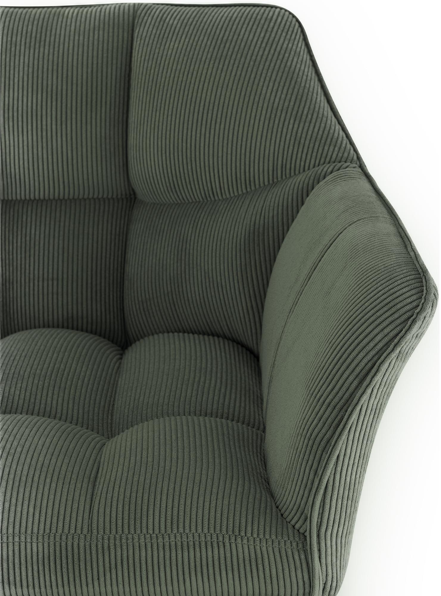 Barhocker Damaso E Cord mit 4-Fuß Gestell, grün