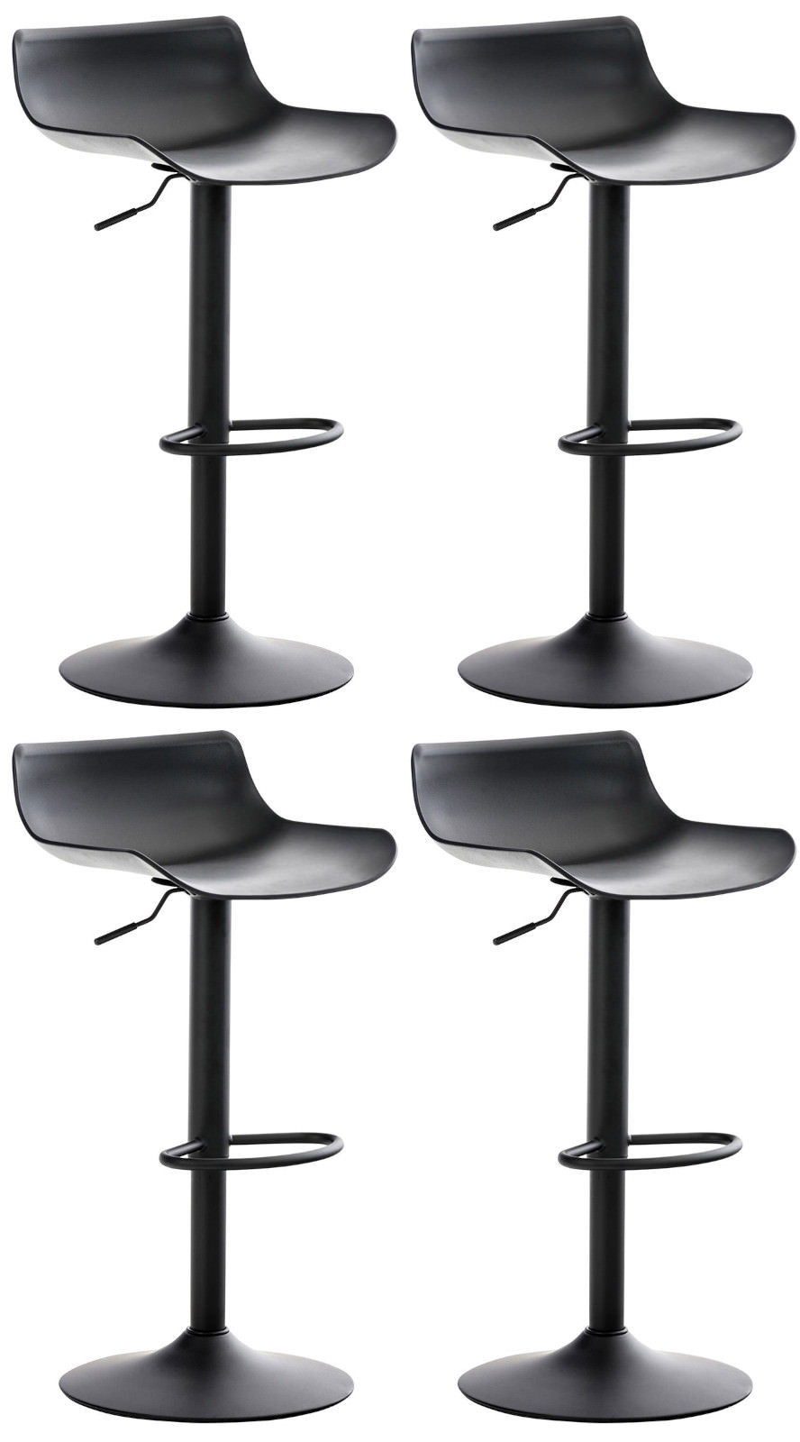 4er Set Barhocker Aveiro, schwarz