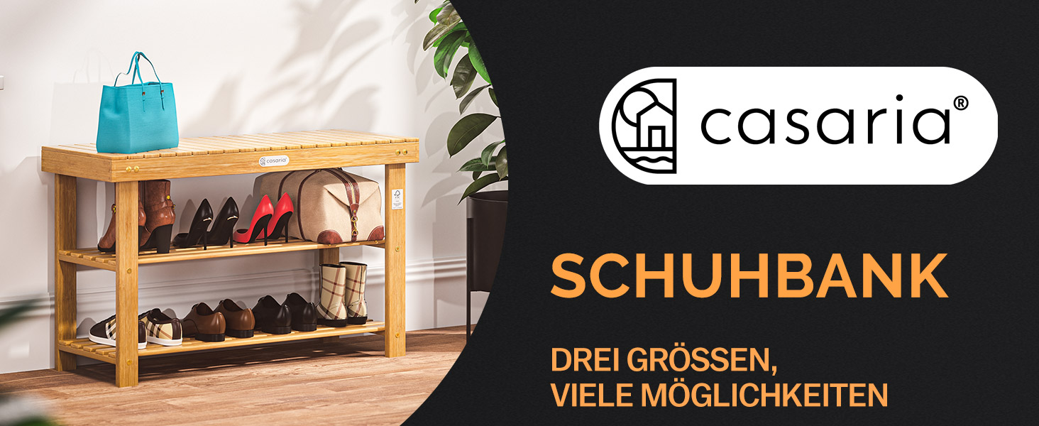 Schuhregal 2in1 Akazienholz FSC®-zertifiziert 90x33x46cm