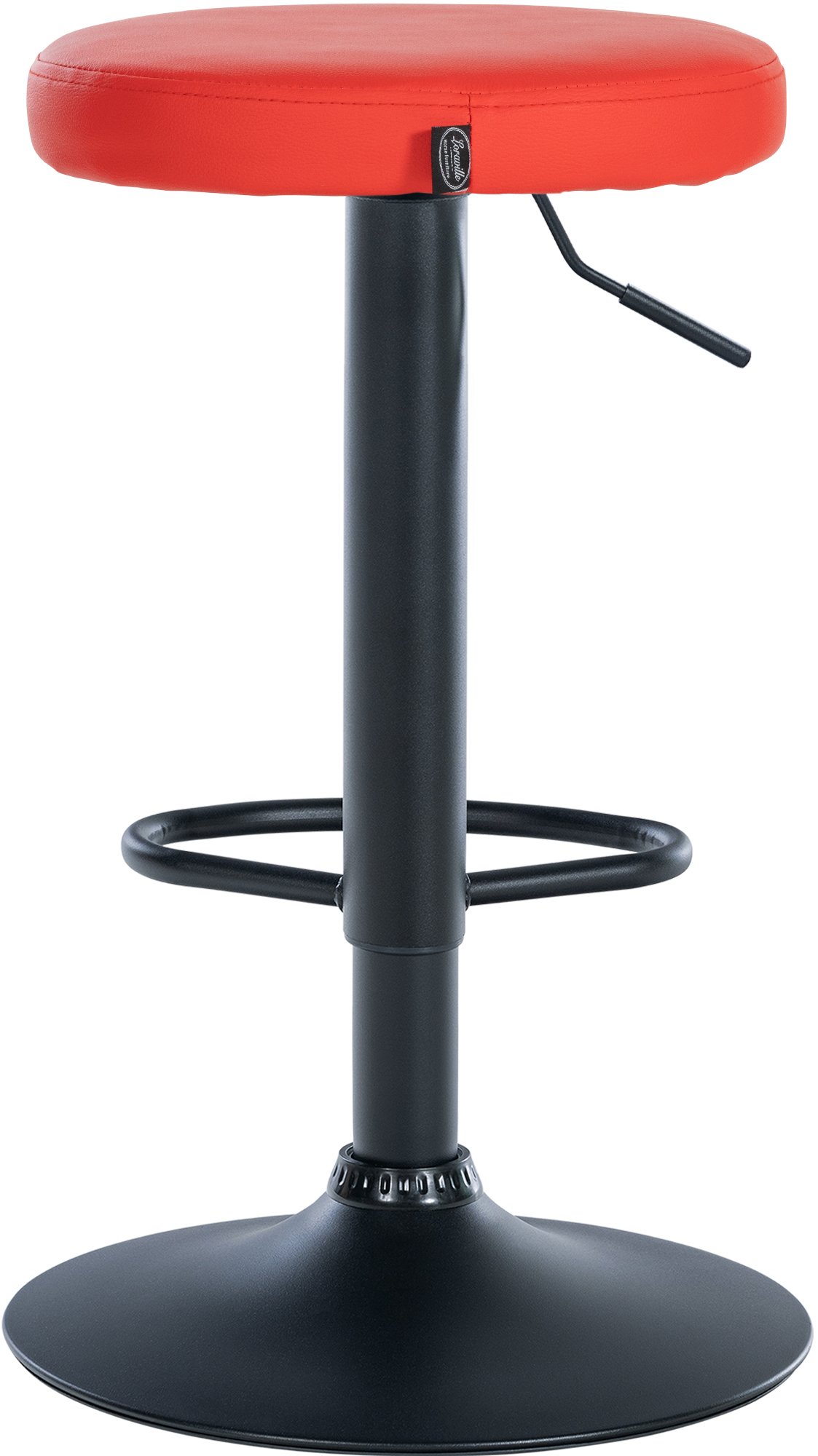 2er Set Barhocker Ponte Kunstleder schwarz, rot