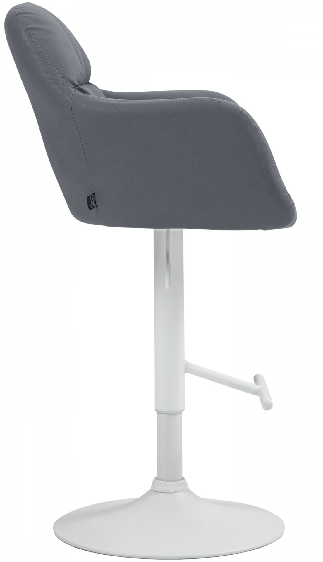 Barhocker Natoma Kunstleder weiß, grau