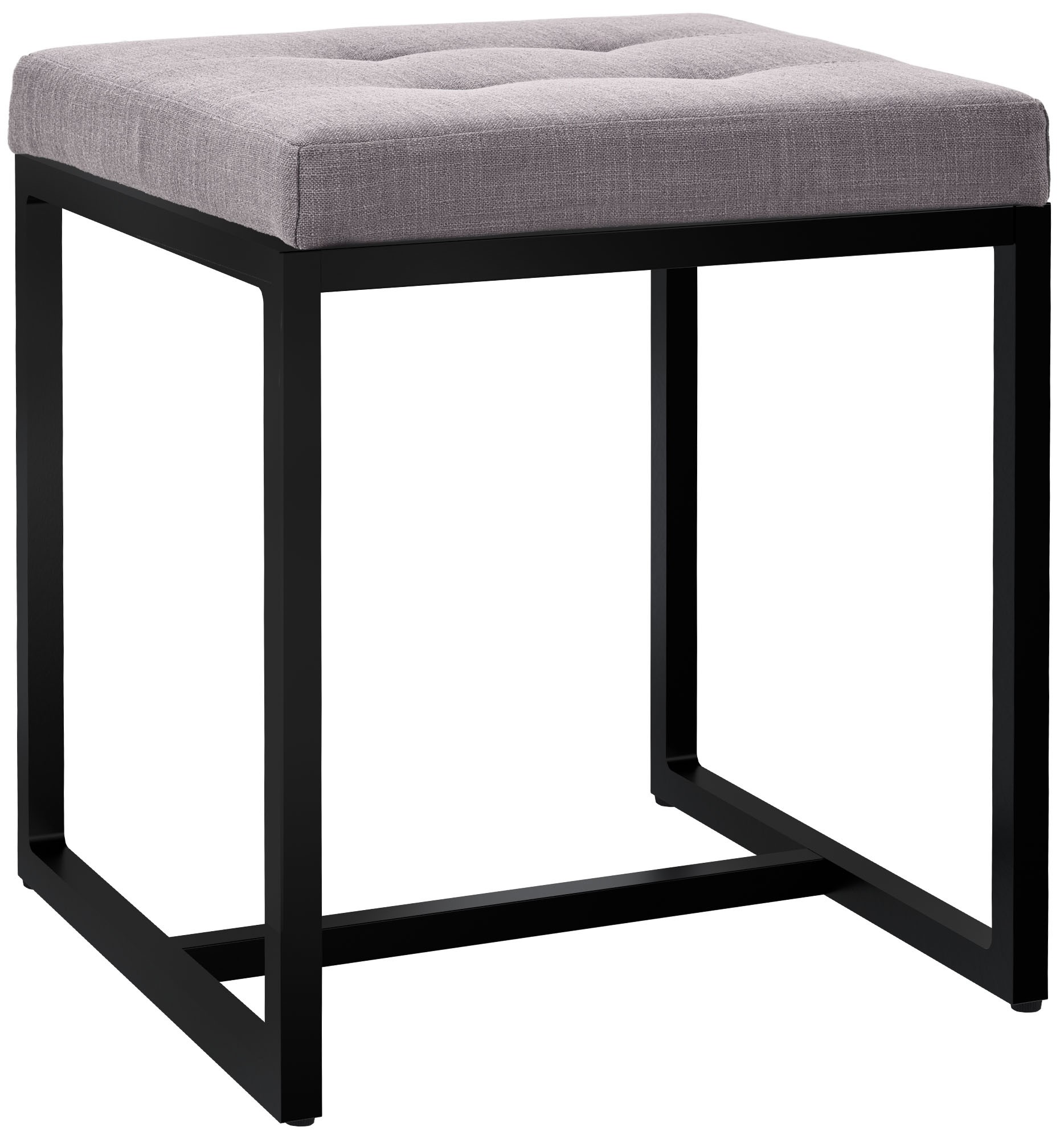 Sitzhocker Barci B Stoff, grau