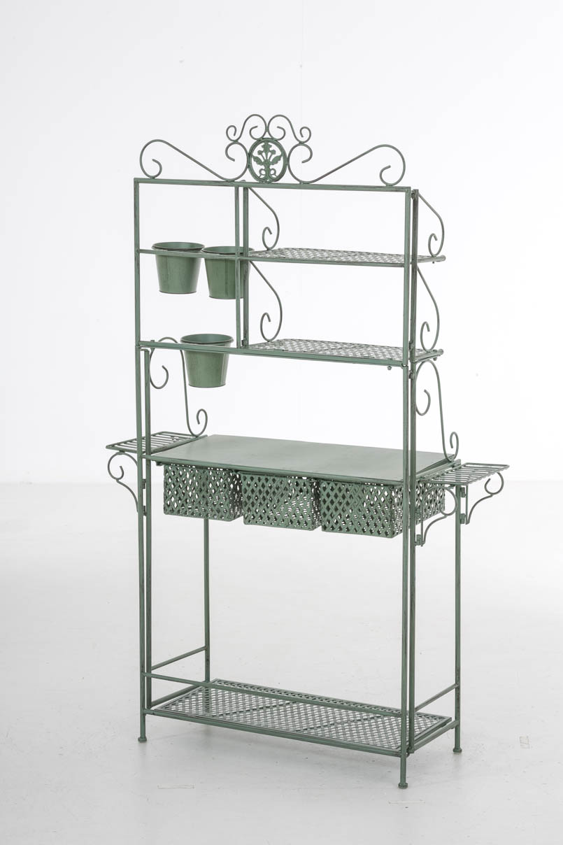 XL Pflanzregal Shine, antik-grün
