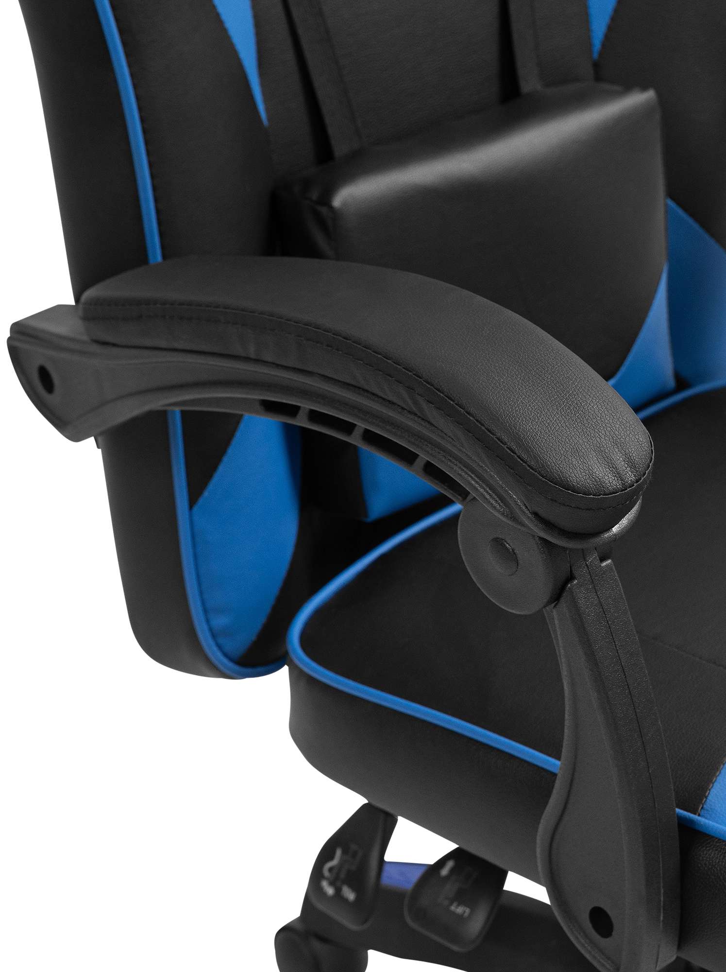 Bürostuhl Orkney Kunstleder, schwarz/blau