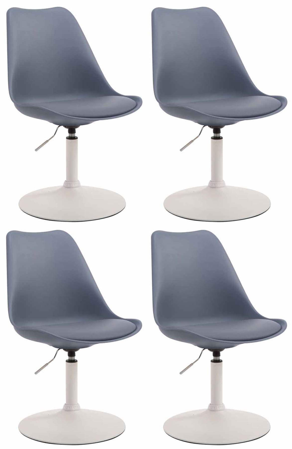 4er Set Esszimmerstühle Maverick W Kunststoff, grau