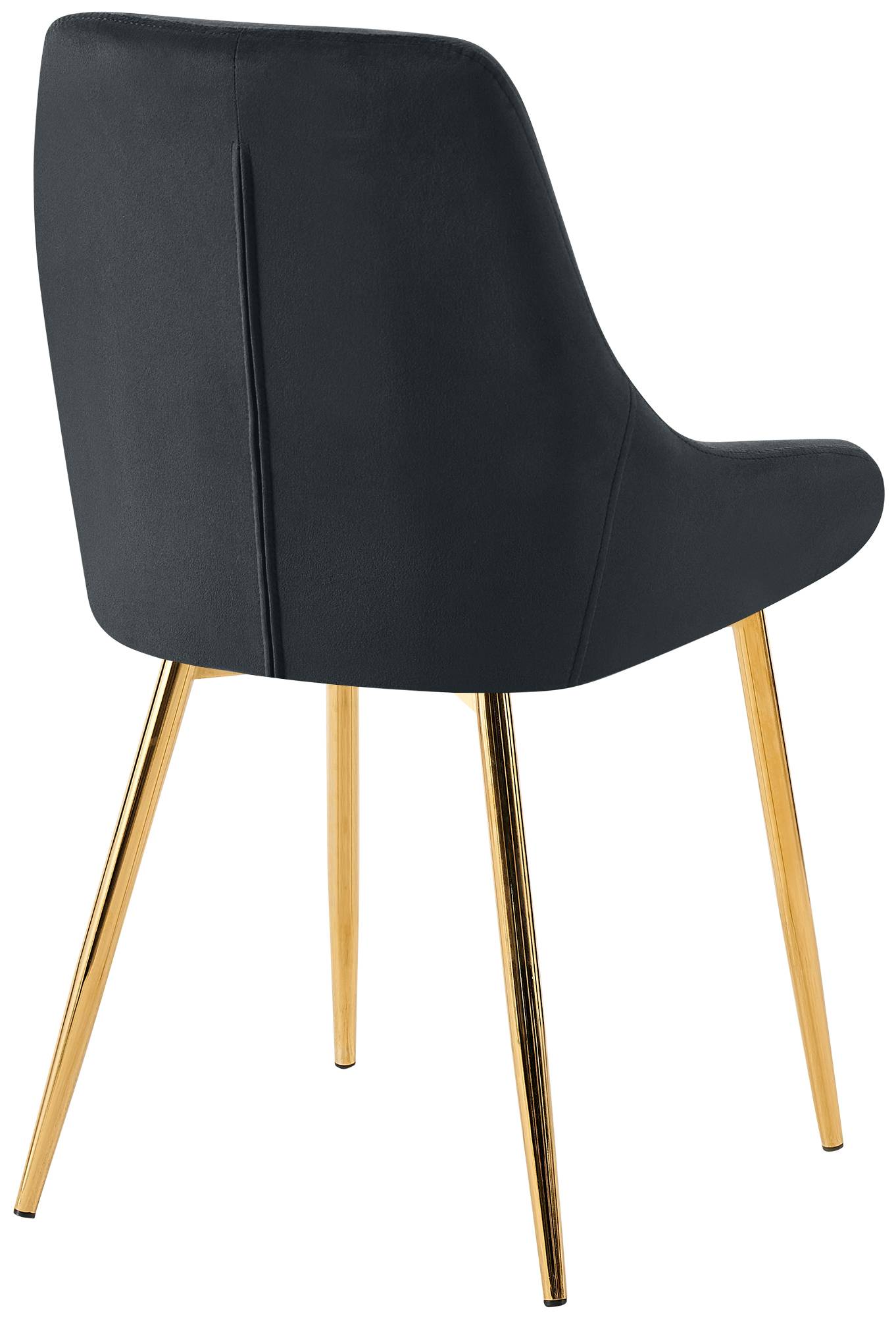 Esszimmerstuhl Elmira Samt gold, schwarz