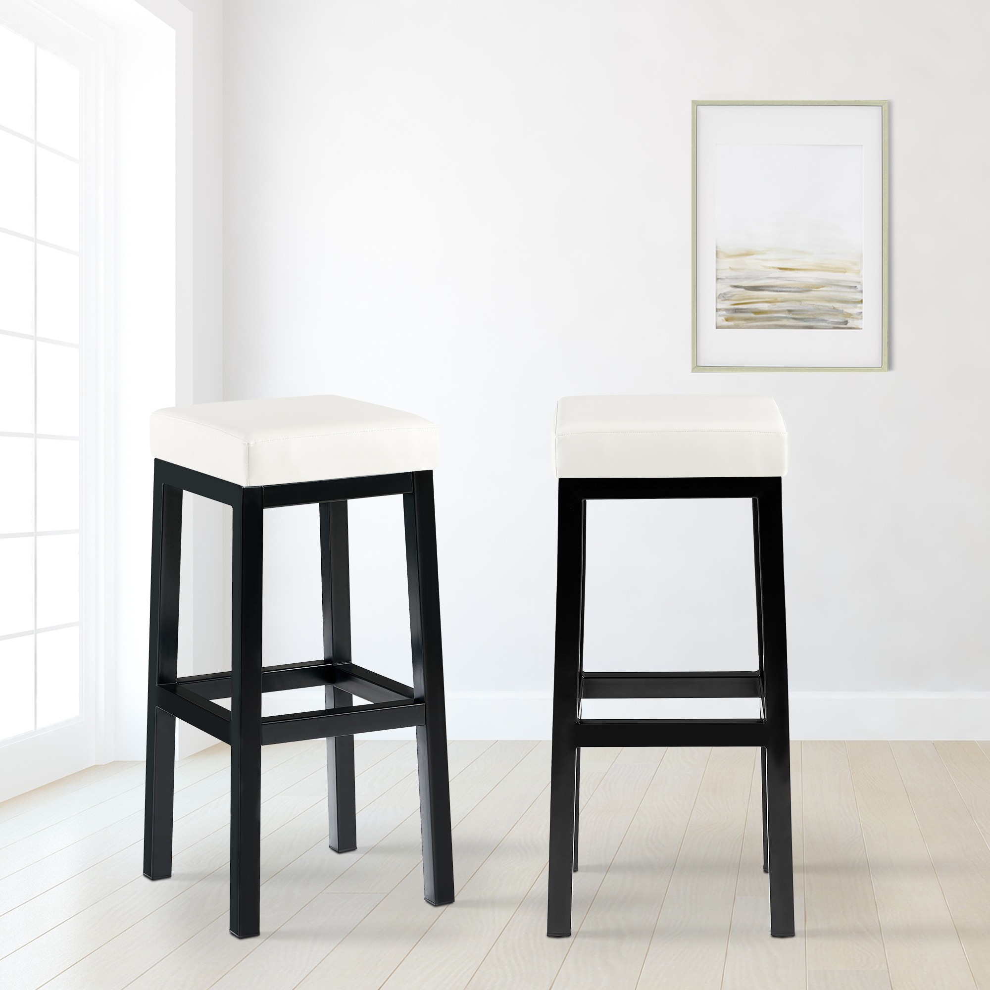 Barhocker Taylor B85 Kunstleder, weiß
