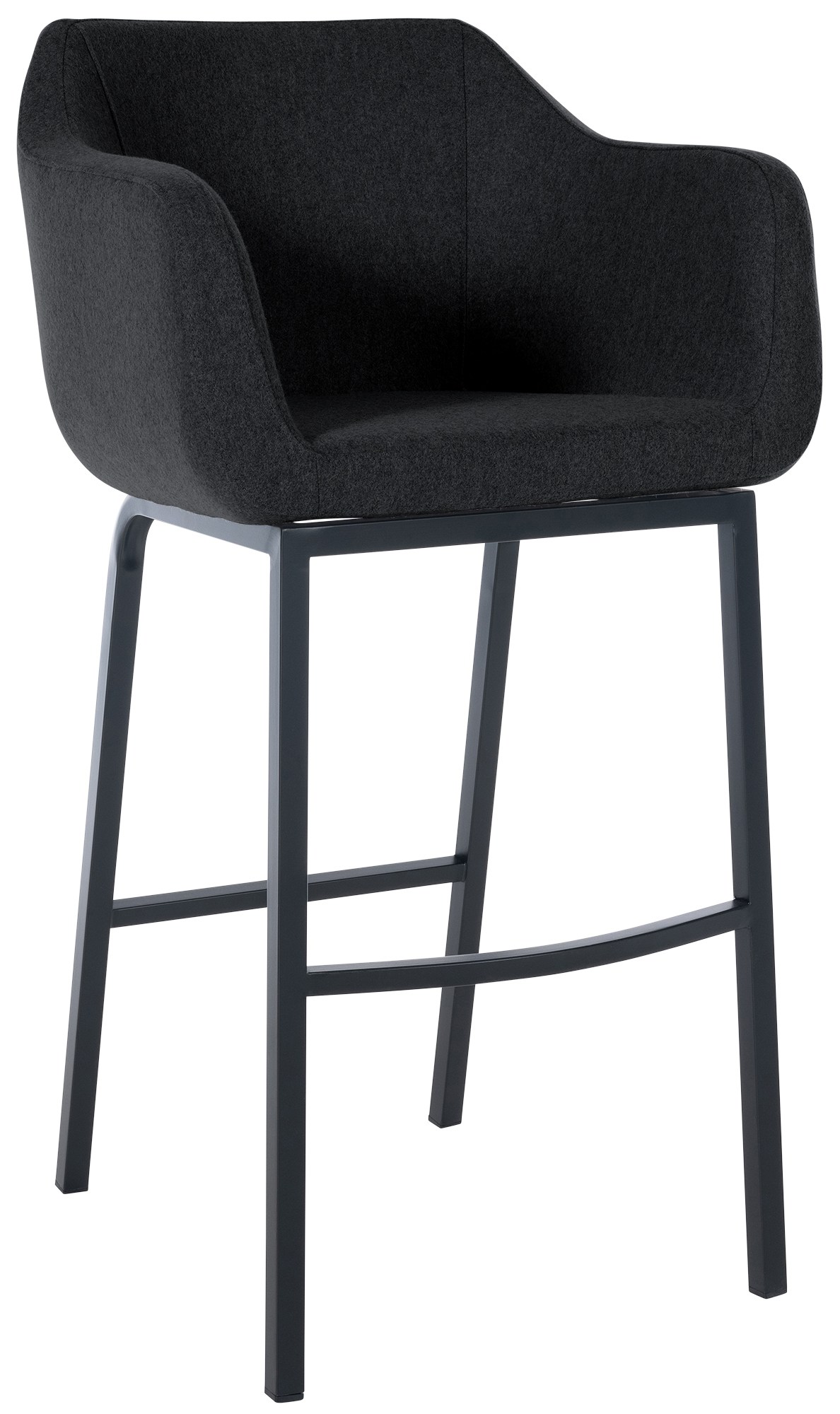Barhocker Monea B Filz, anthrazit