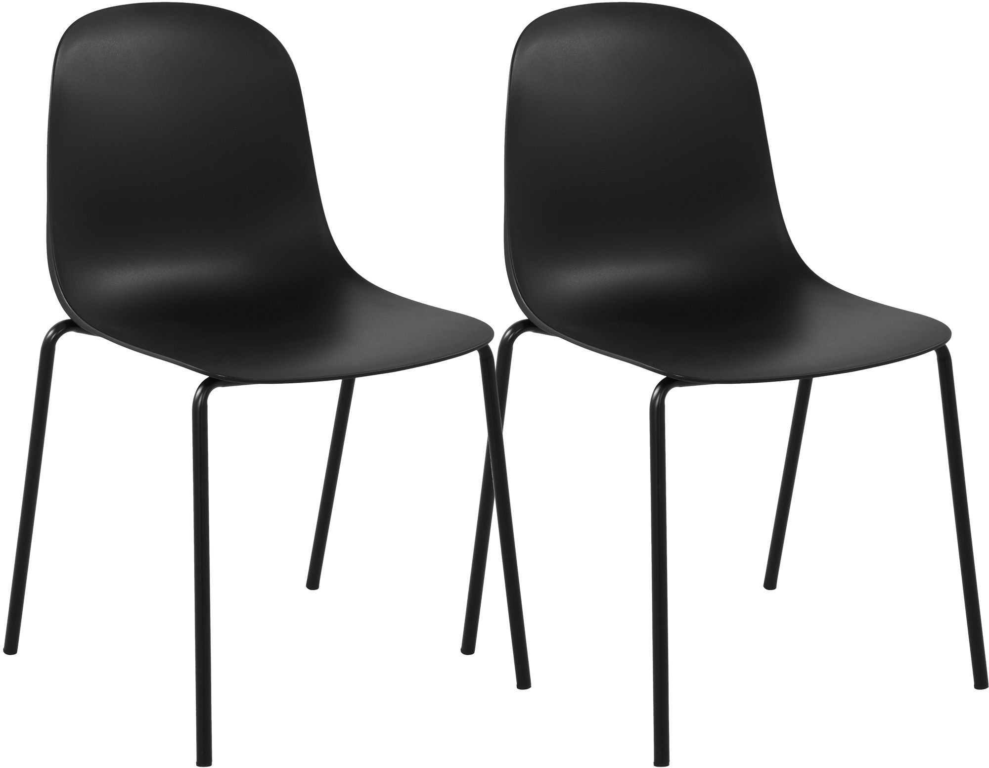 2er Set Stuhl Hardin, schwarz