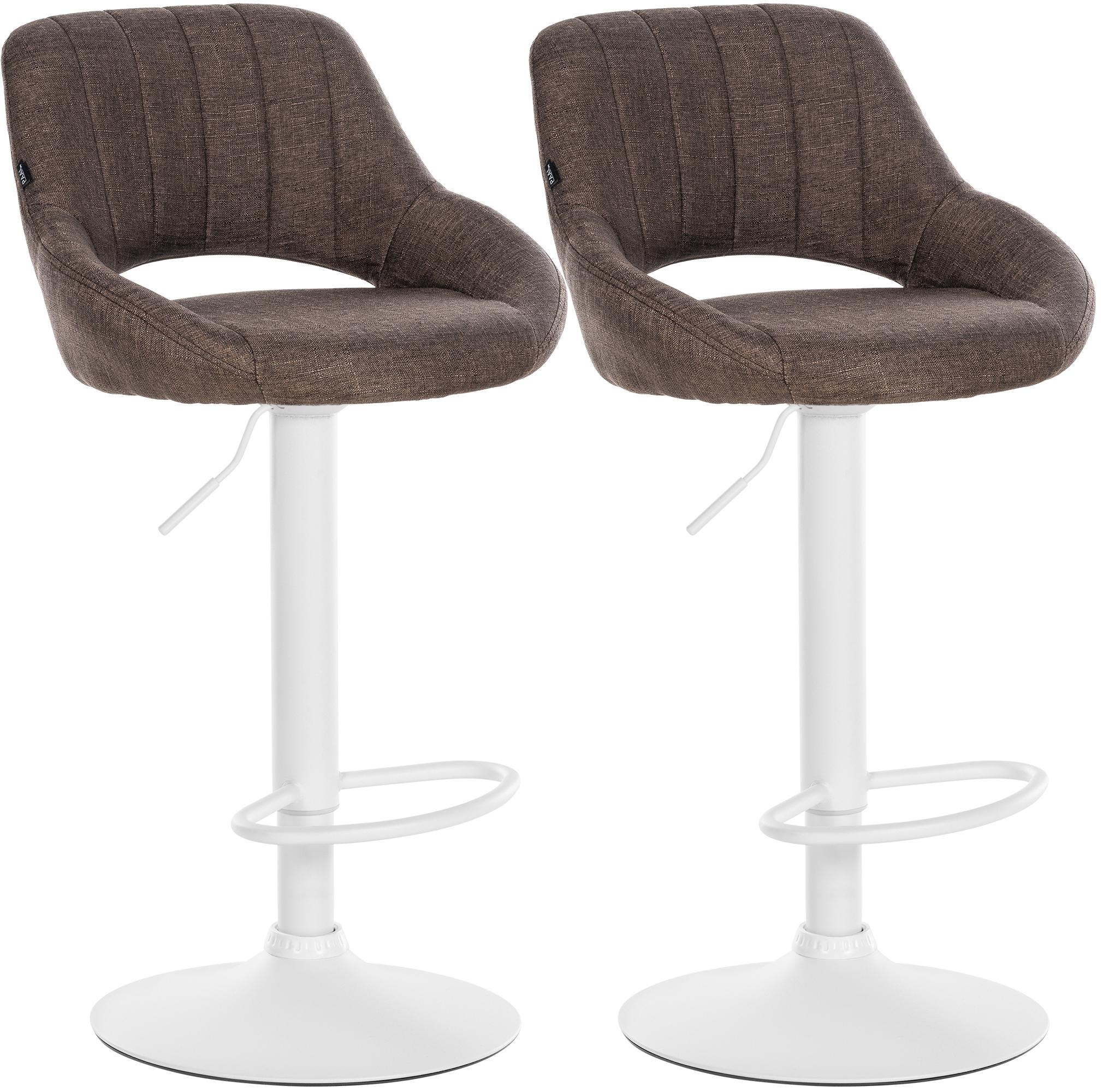 2er Set Barhocker Milet Stoff W, braun