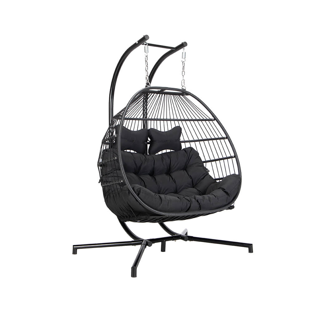 Hängesessel LOMA – 2 Sitzer Schwarz