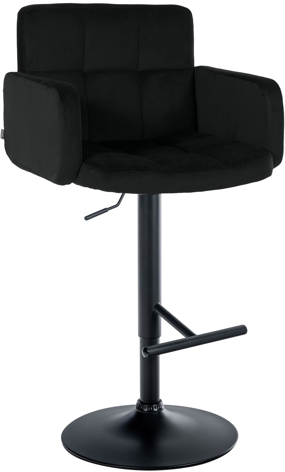 Barhocker Los Angeles Samt schwarz, schwarz
