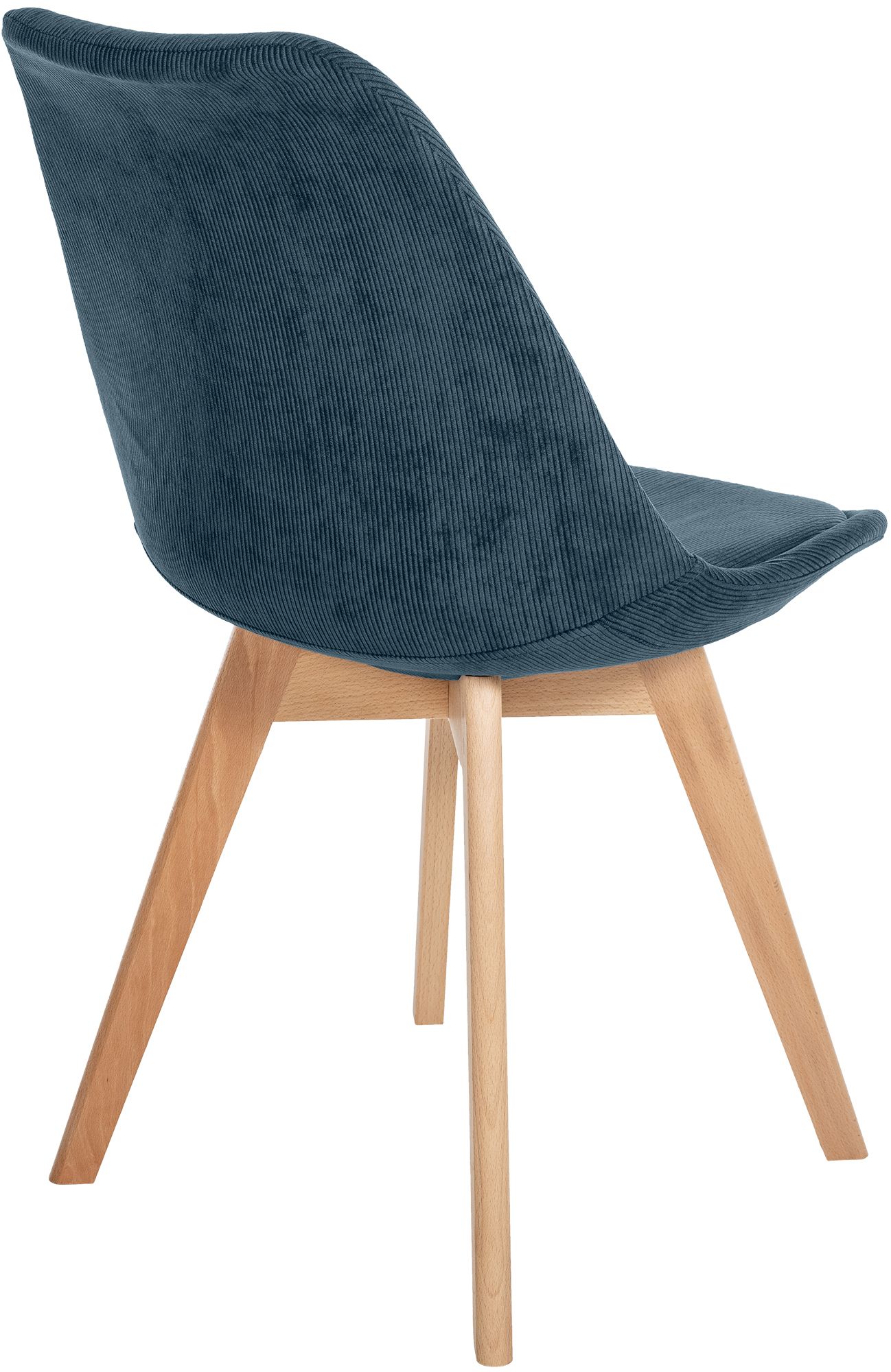4er Set Stuhl Linares Cord, dunkelblau
